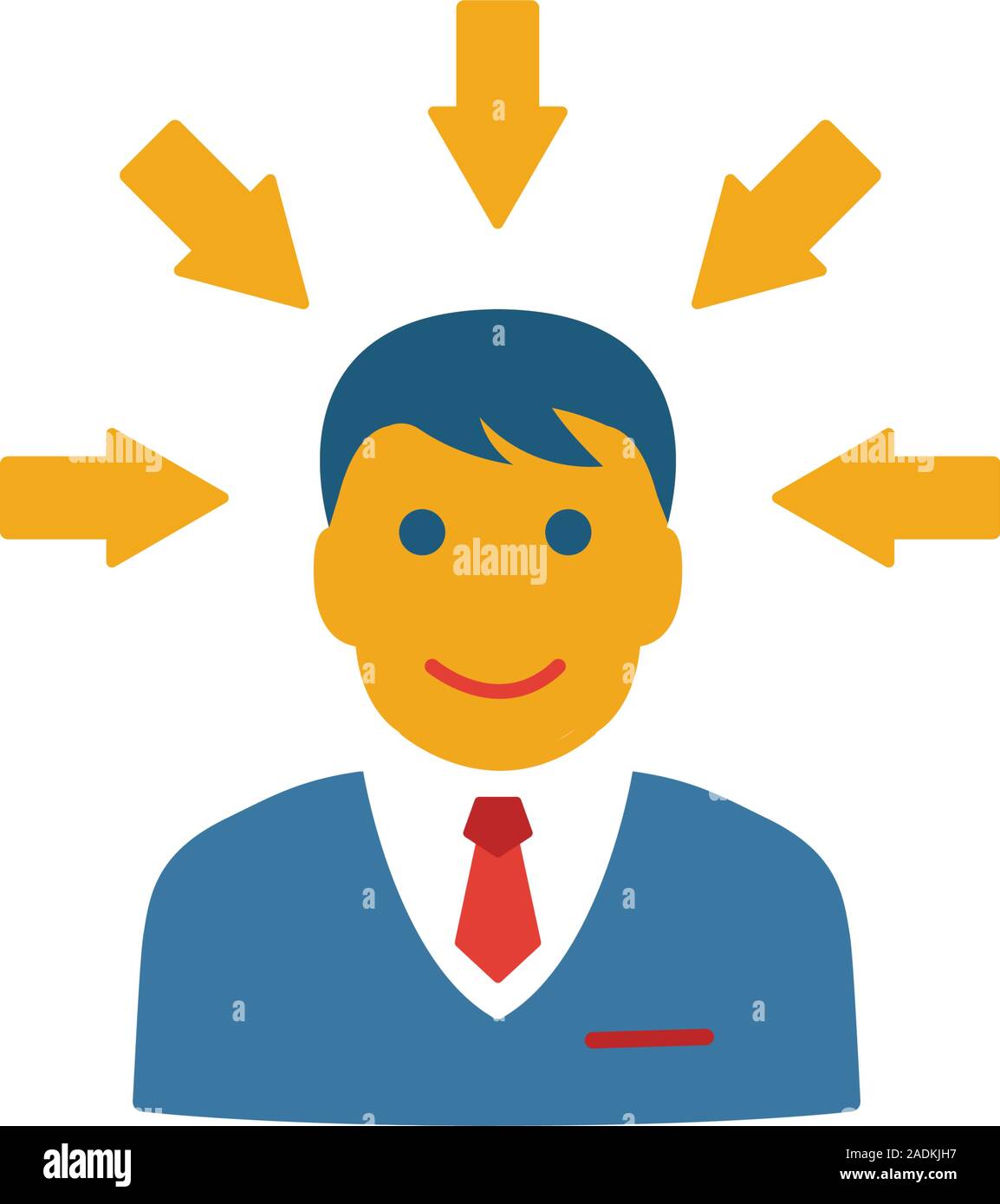 Icona di concentrazione. Semplice elemento dalla produttività raccolta di icone. Creative icona di concentrazione ui, ux, applicazioni software e infographics Illustrazione Vettoriale