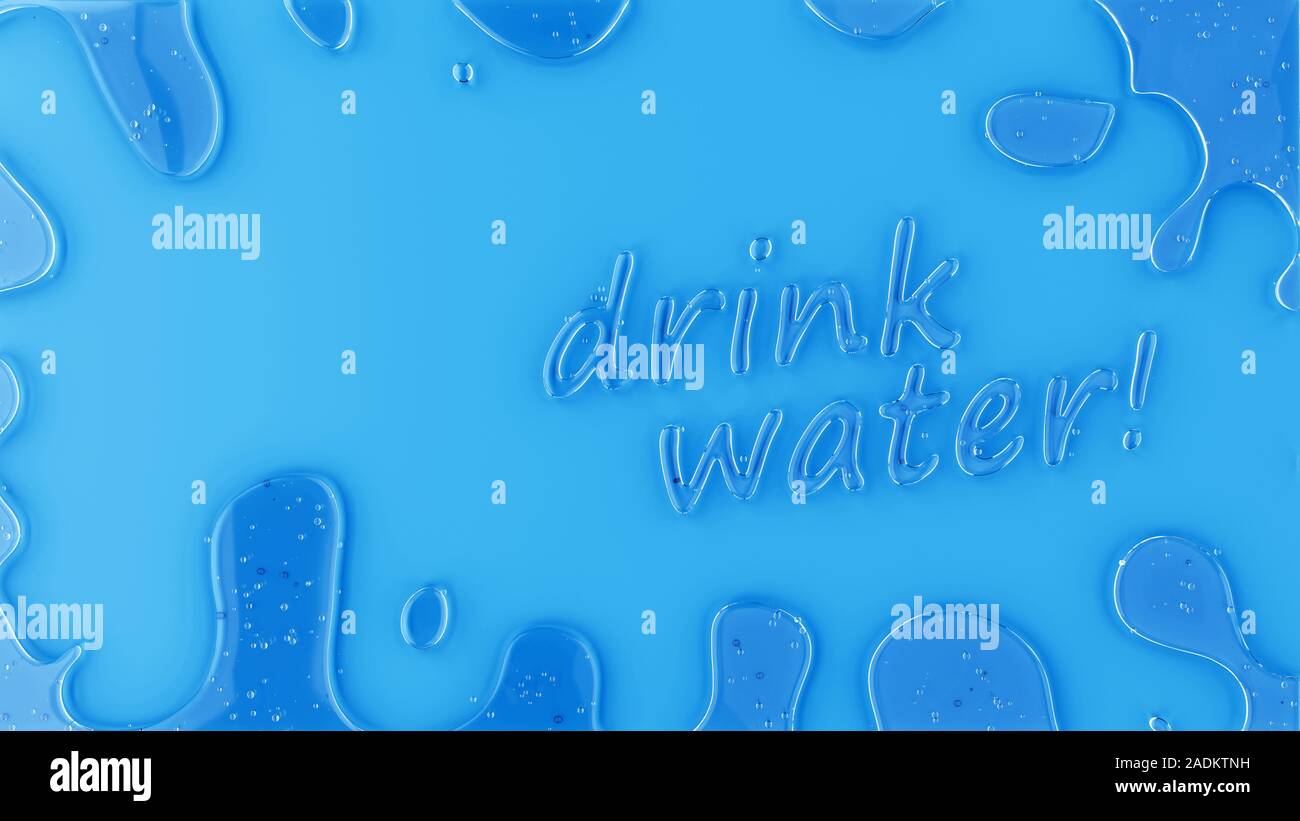 Creative, 3d concetto di forme fatte di acqua. Foto Stock
