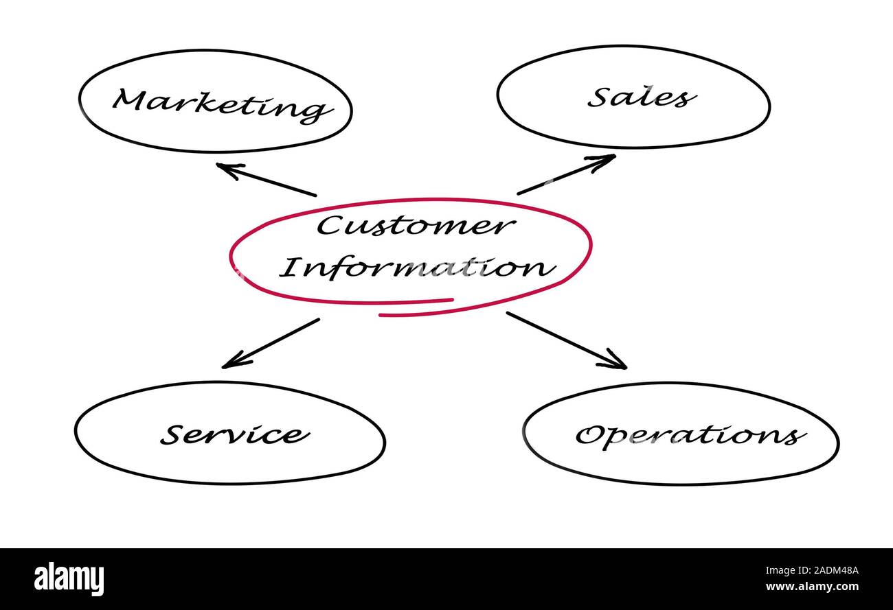 Schema di informazioni sul cliente Foto Stock