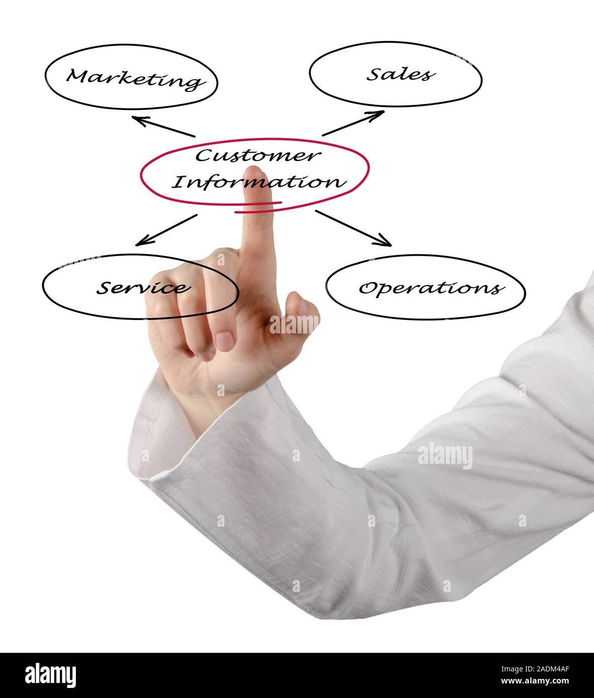 Schema di informazioni sul cliente Foto Stock