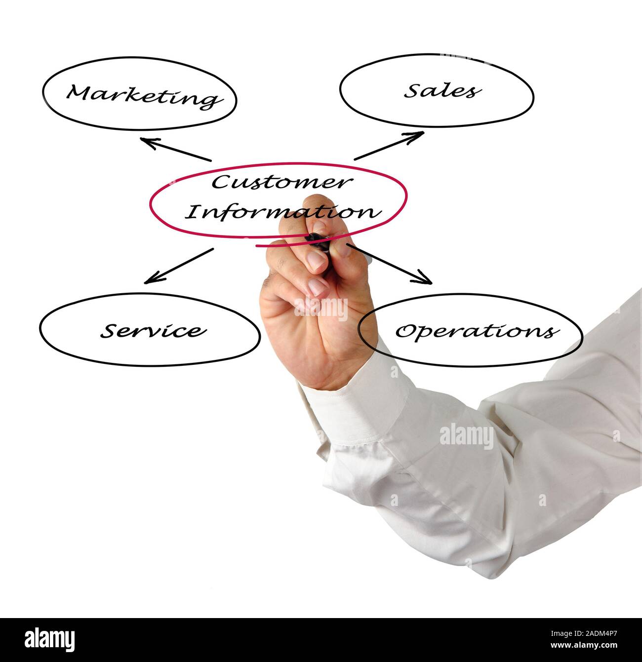 Schema di informazioni sul cliente Foto Stock