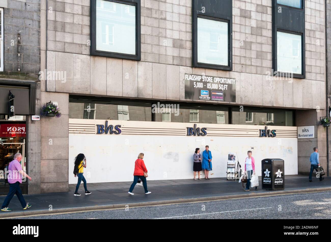 Chiuso Casa britannica archivia o BHS shop in Aberdeen. Foto Stock