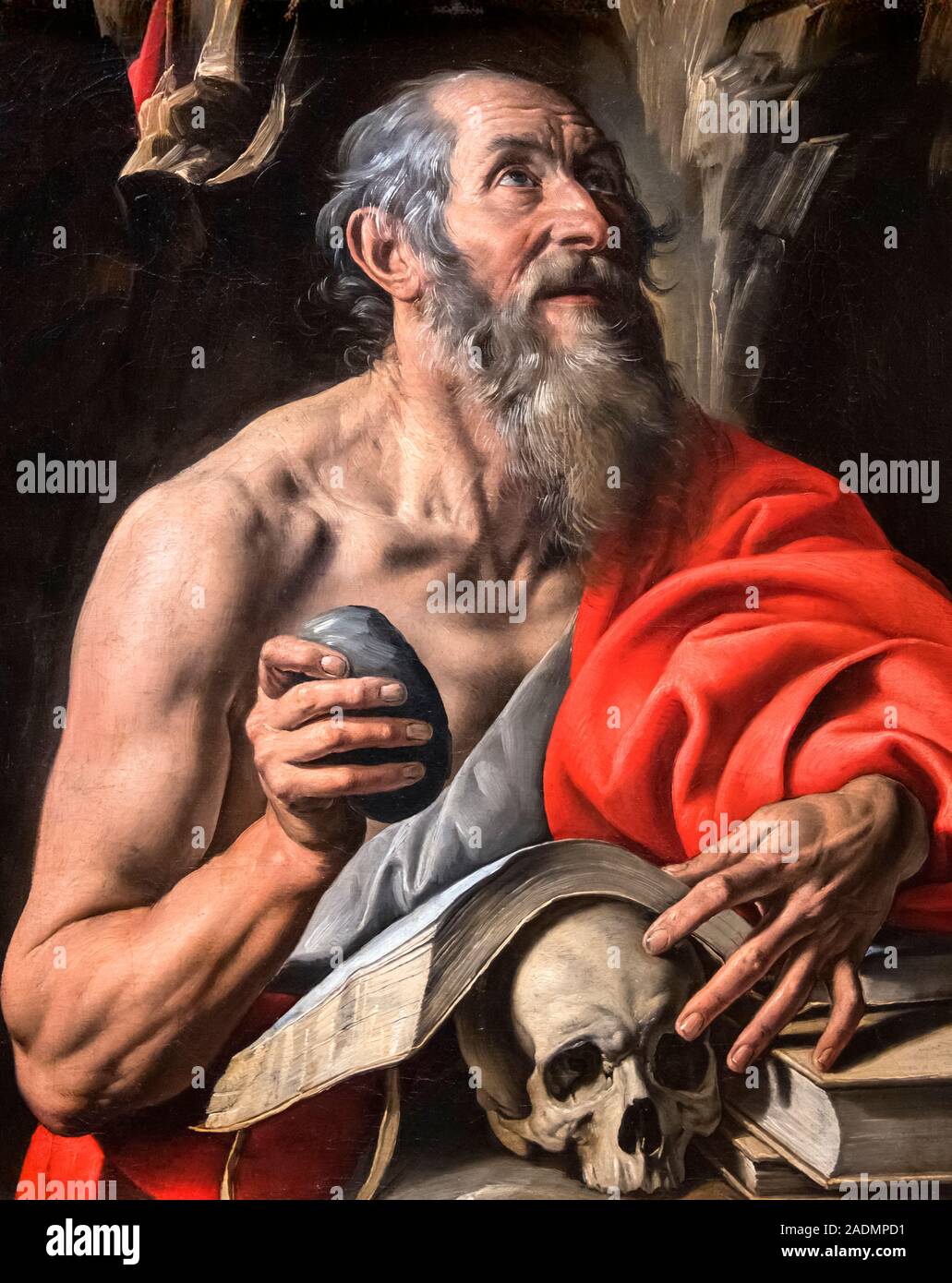 Il Penitente San Girolamo di Antonio d'Enrico (Tanzio da Varallo: 1575/1580-1635), olio su tela, c.1627-30 Foto Stock