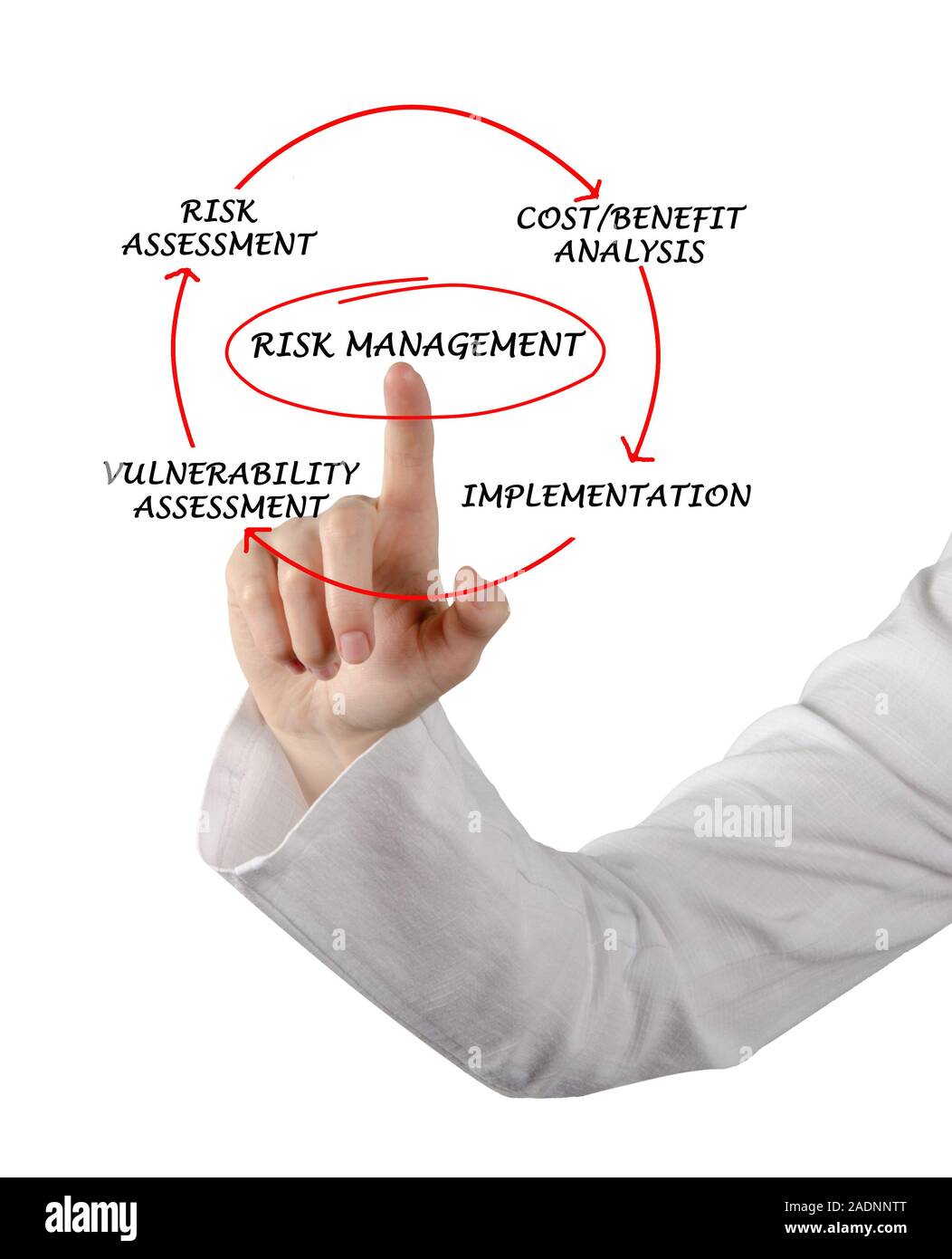 Schema di gestione del rischio Foto Stock