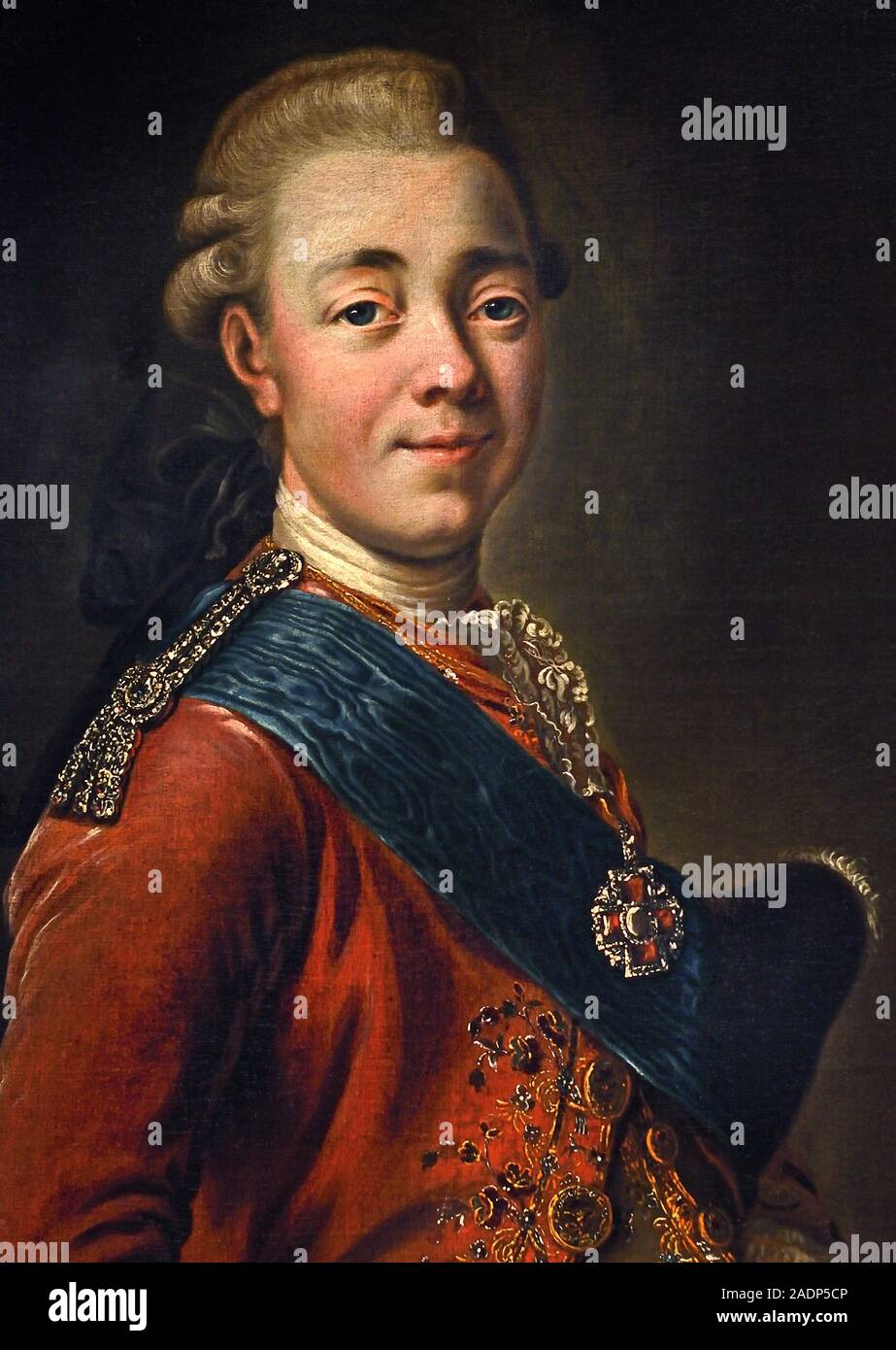 Ritratto del Granduca Pavel Petrovic (1754-1801), 1776. Artista: Alexander Roslin, (1718-1793) -, gioielli di russo corte imperiale, XVIII-XIX secolo, la Russia. ( Futuro Zar Paolo I 1765-95 ) Foto Stock