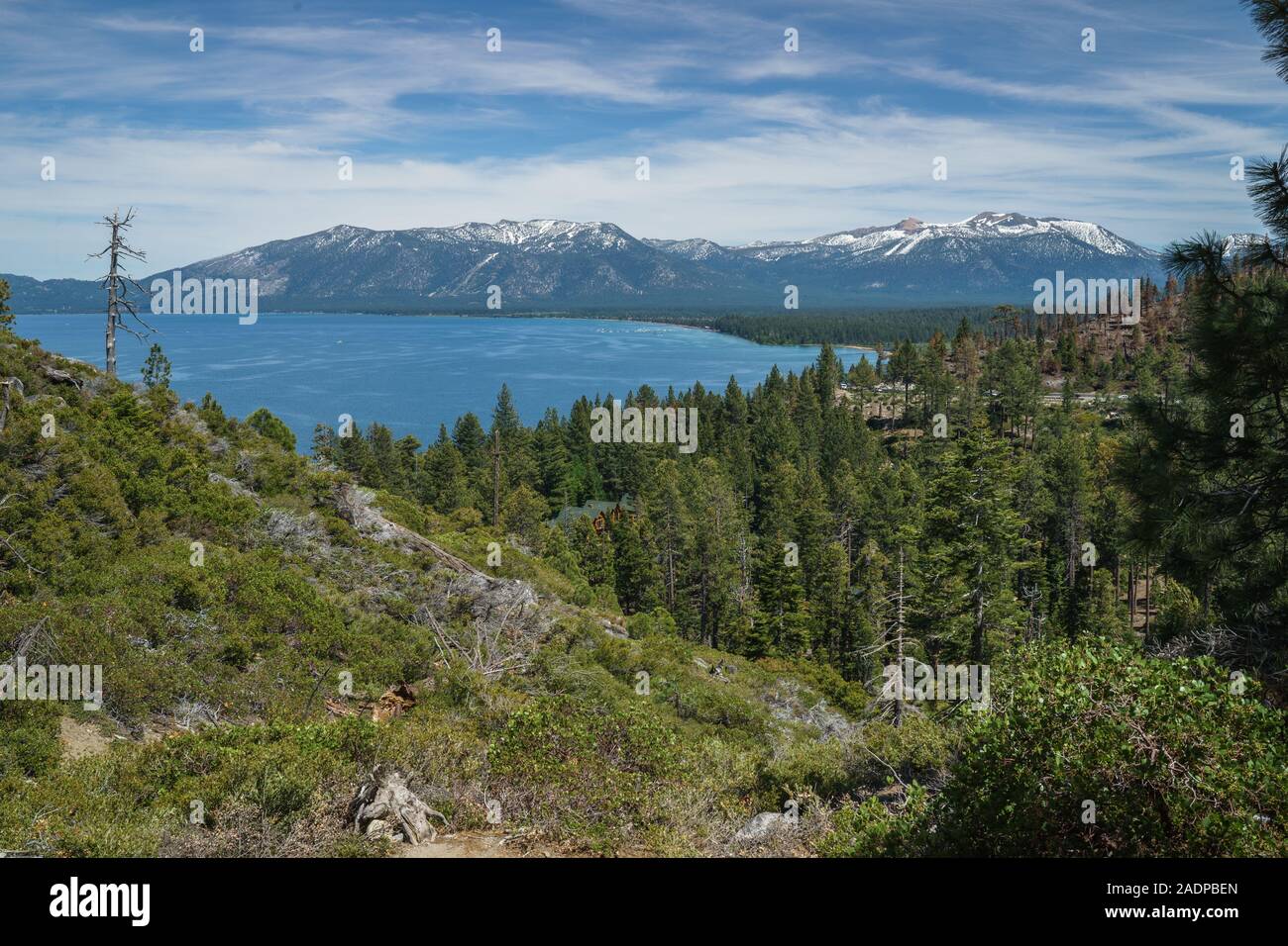 Giornata di sole a Emerald Bay, Lake Tahoe, CALIFORNIA, STATI UNITI D'AMERICA Foto Stock