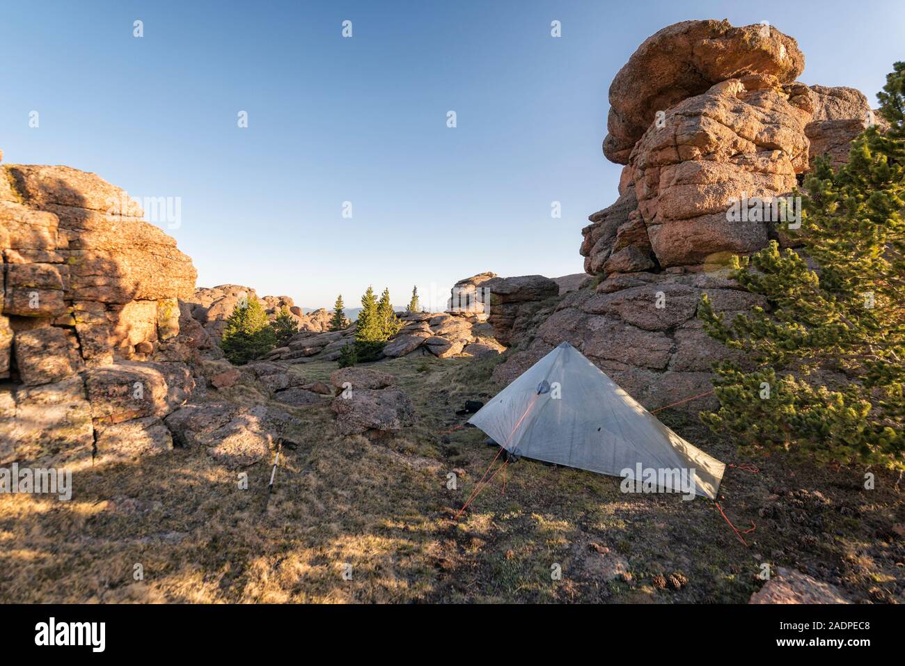 Camping in Lost Creek deserto Foto Stock