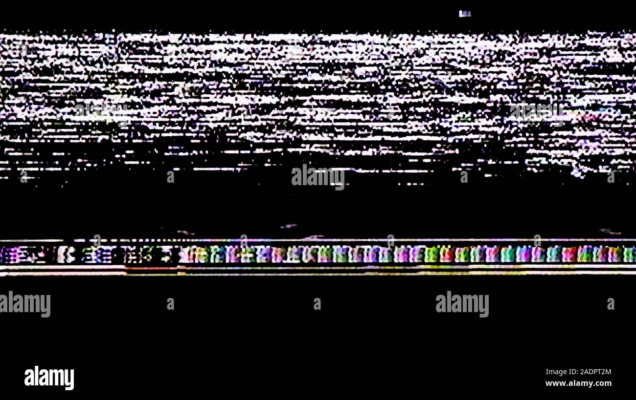 TV rumore statico effetto Glitch Foto Stock