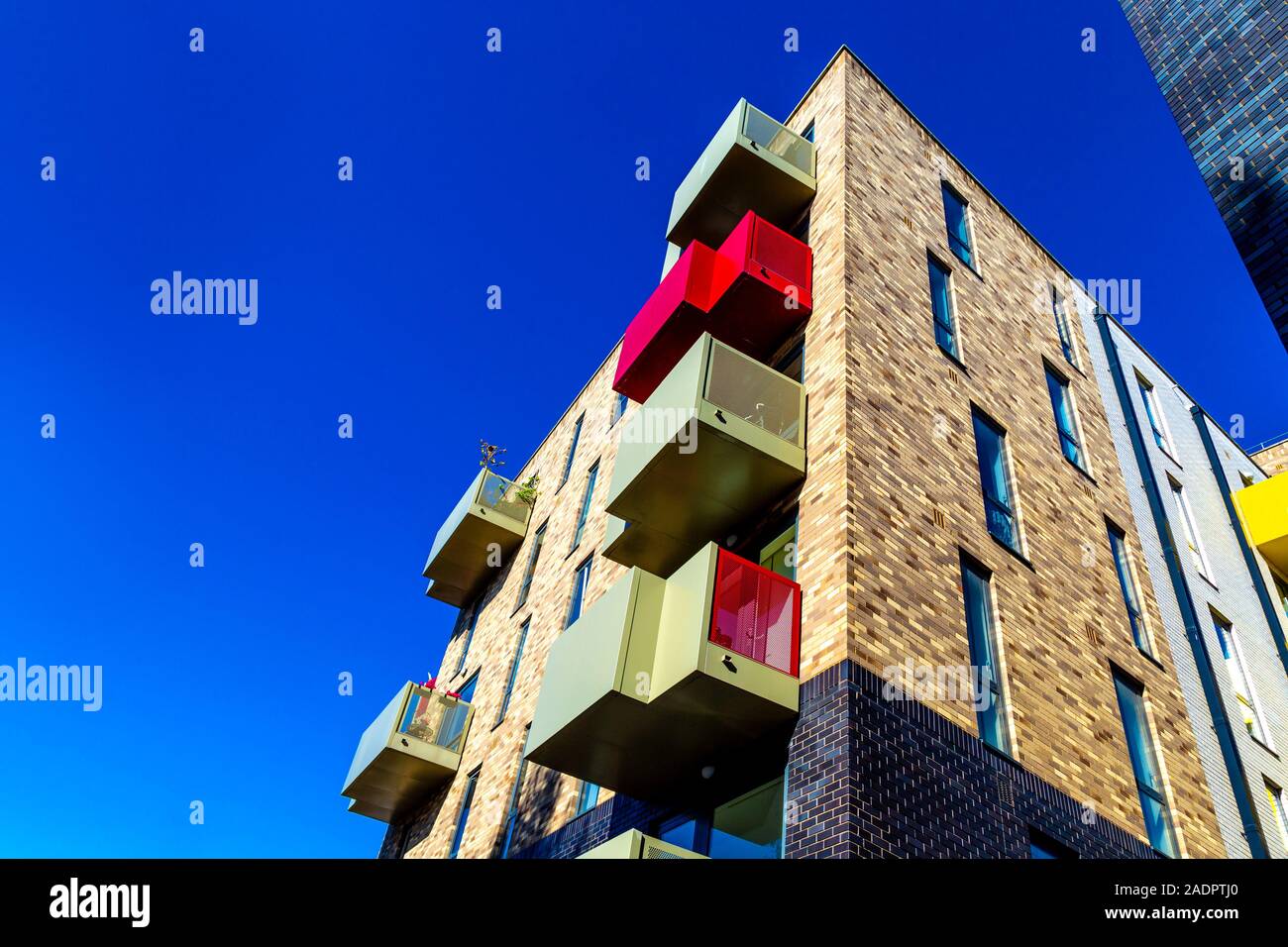 Esterno dell edificio residenziale, London, Regno Unito Foto Stock