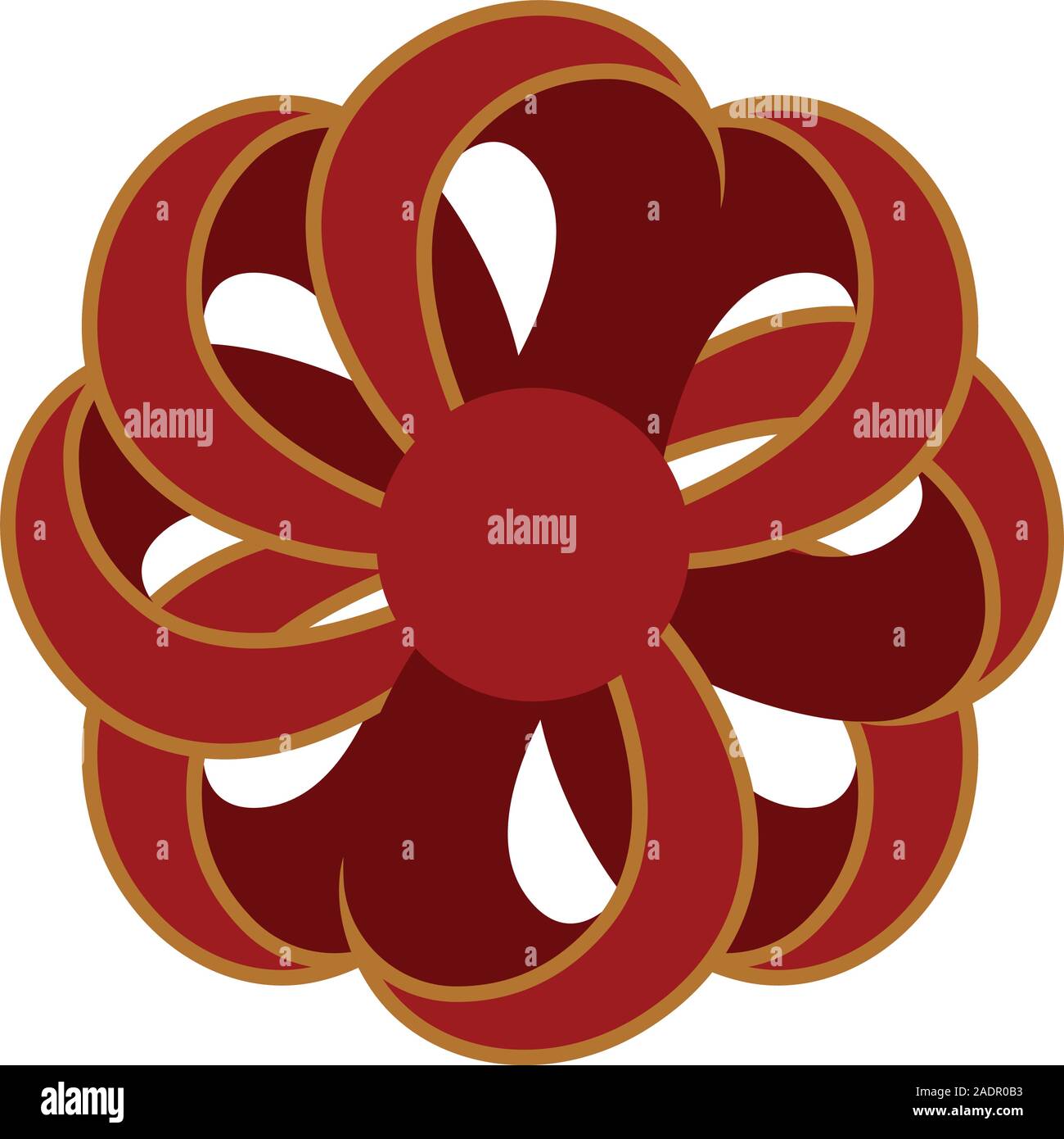 Isolato red ribbon image- decorazione di Natale - Vettore Illustrazione Vettoriale