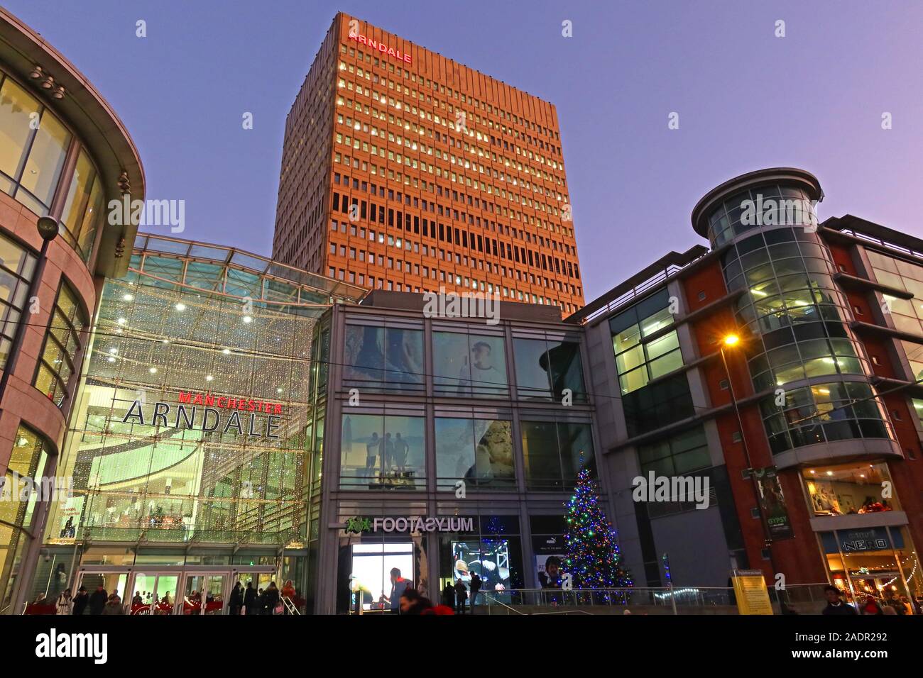 The Arndale Shopping Centre, FootAsylum, Manchester, Inghilterra, Regno Unito, M4 3AB Foto Stock
