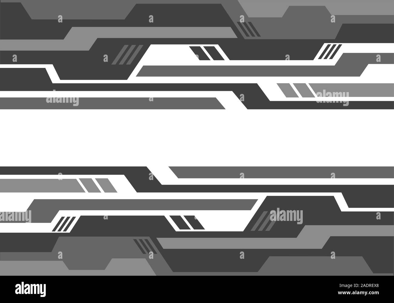 Astratta geometrica grigio modello di circuito sul design bianco moderna tecnologia avveniristica sfondo illustrazione vettoriale. Illustrazione Vettoriale