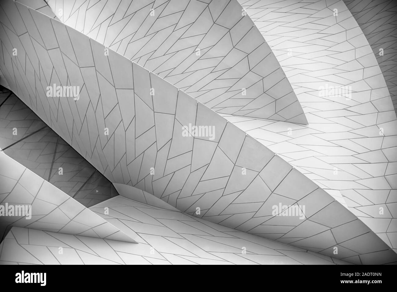 Vista al tramonto in Qatar National Museum Foto Stock