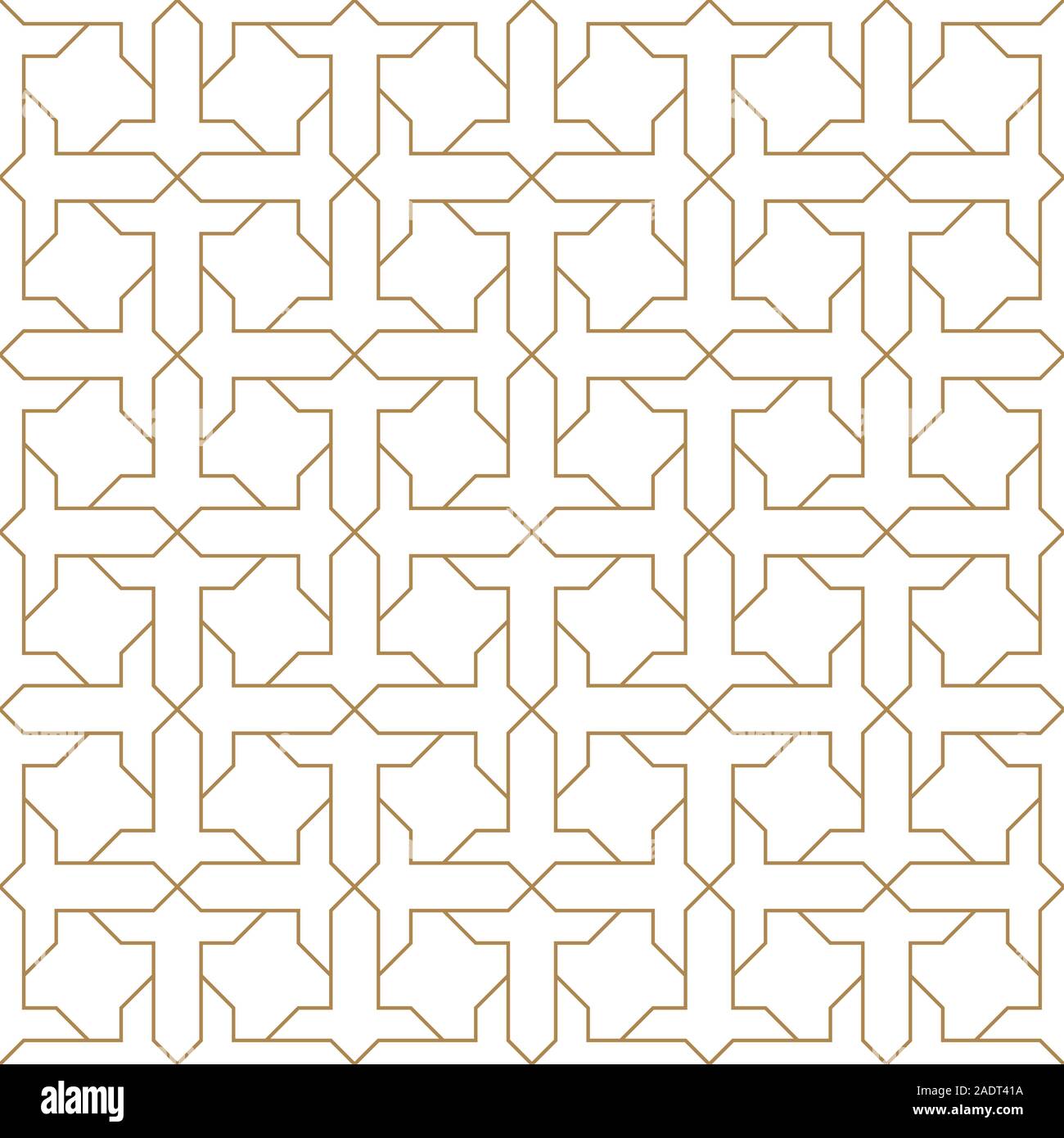 Perfetta decorazione geometrica basata sulla tradizionale arabo art.marrone colore linee.grande design per tessuto tessile,,coperchio,la carta di avvolgimento,sfondo.Media Illustrazione Vettoriale