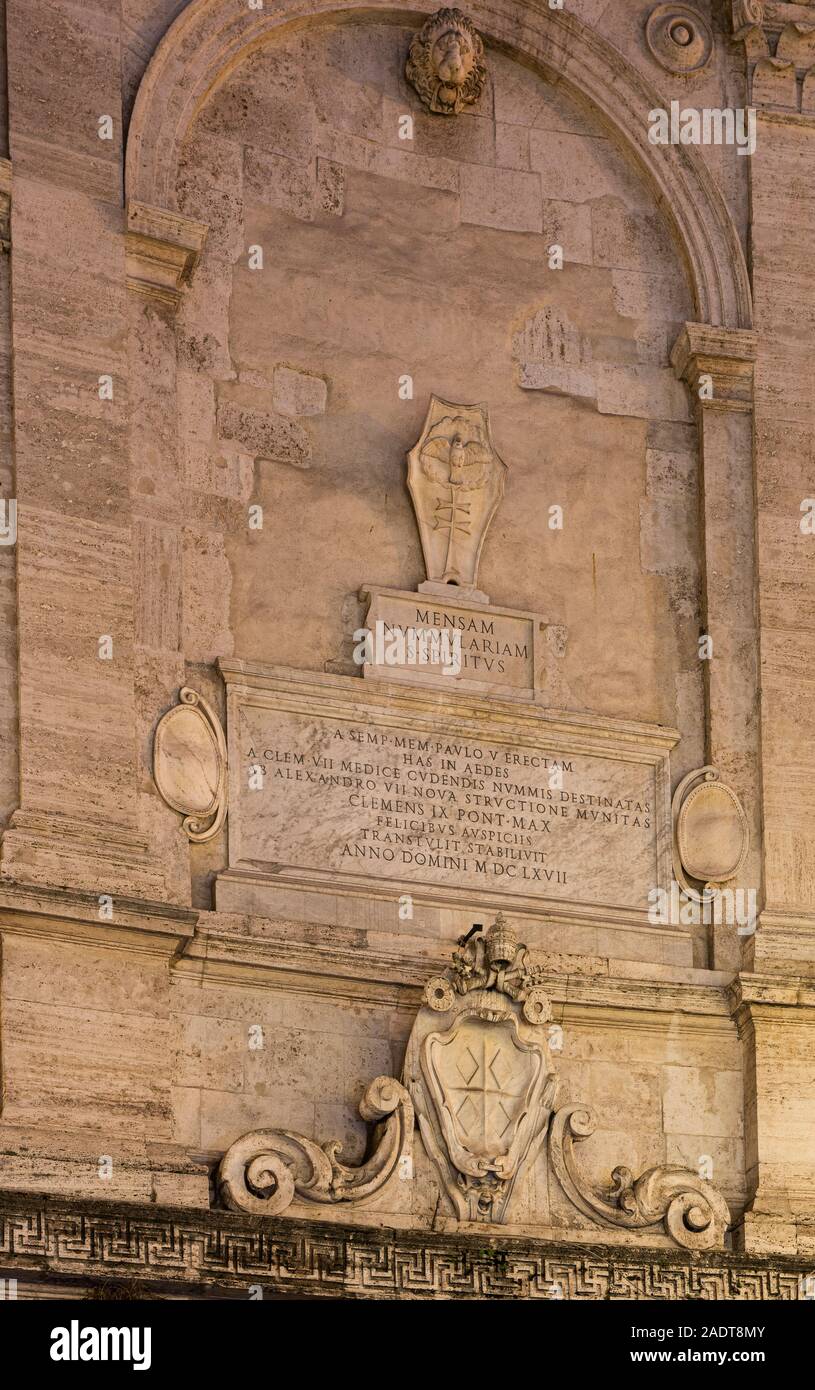 Italia Lazio Roma Palazzo del Banco di Santo Spirito Foto Stock