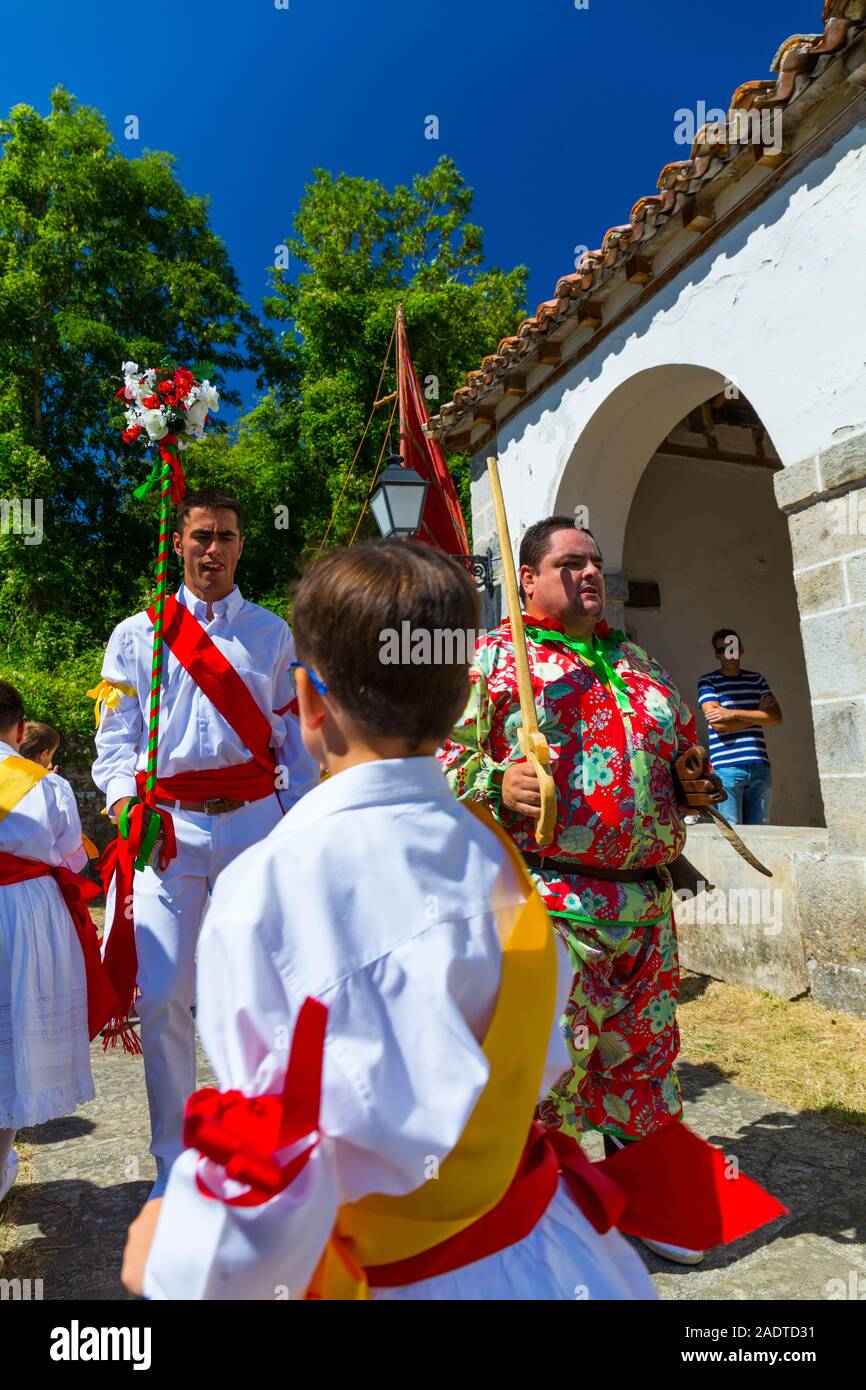 Ntra.Sra. de las Nieves, Las Machorras, Valles Pasiego, Merindades, Burgos, Castilla y León, Spagna, Europa Foto Stock