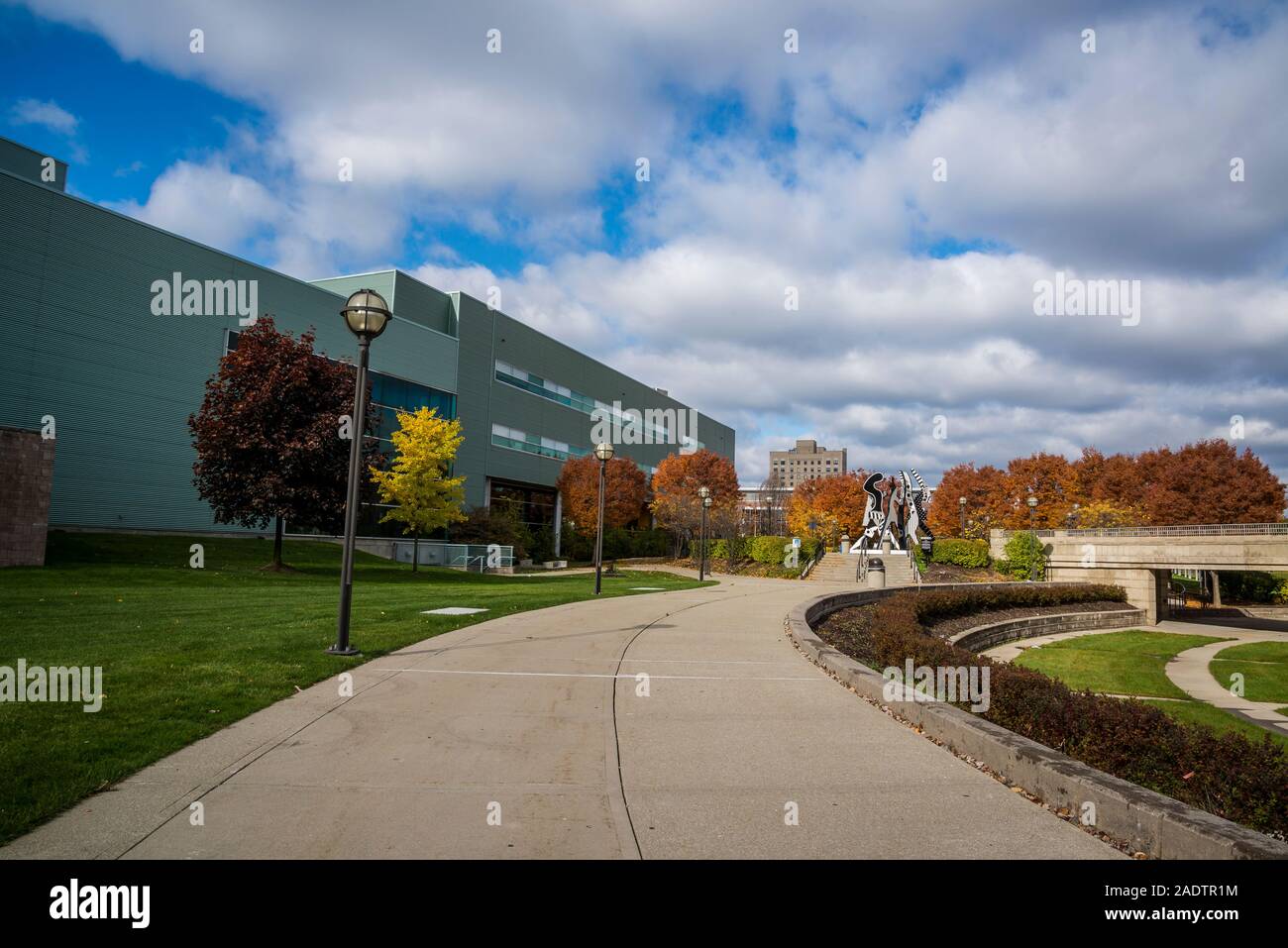 Michigan Science Center Science & Technology Museum per bambini offre esposizioni interattive, un planetario, mostra & un cafe, Detroit, Michigan, Stati Uniti d'America Foto Stock