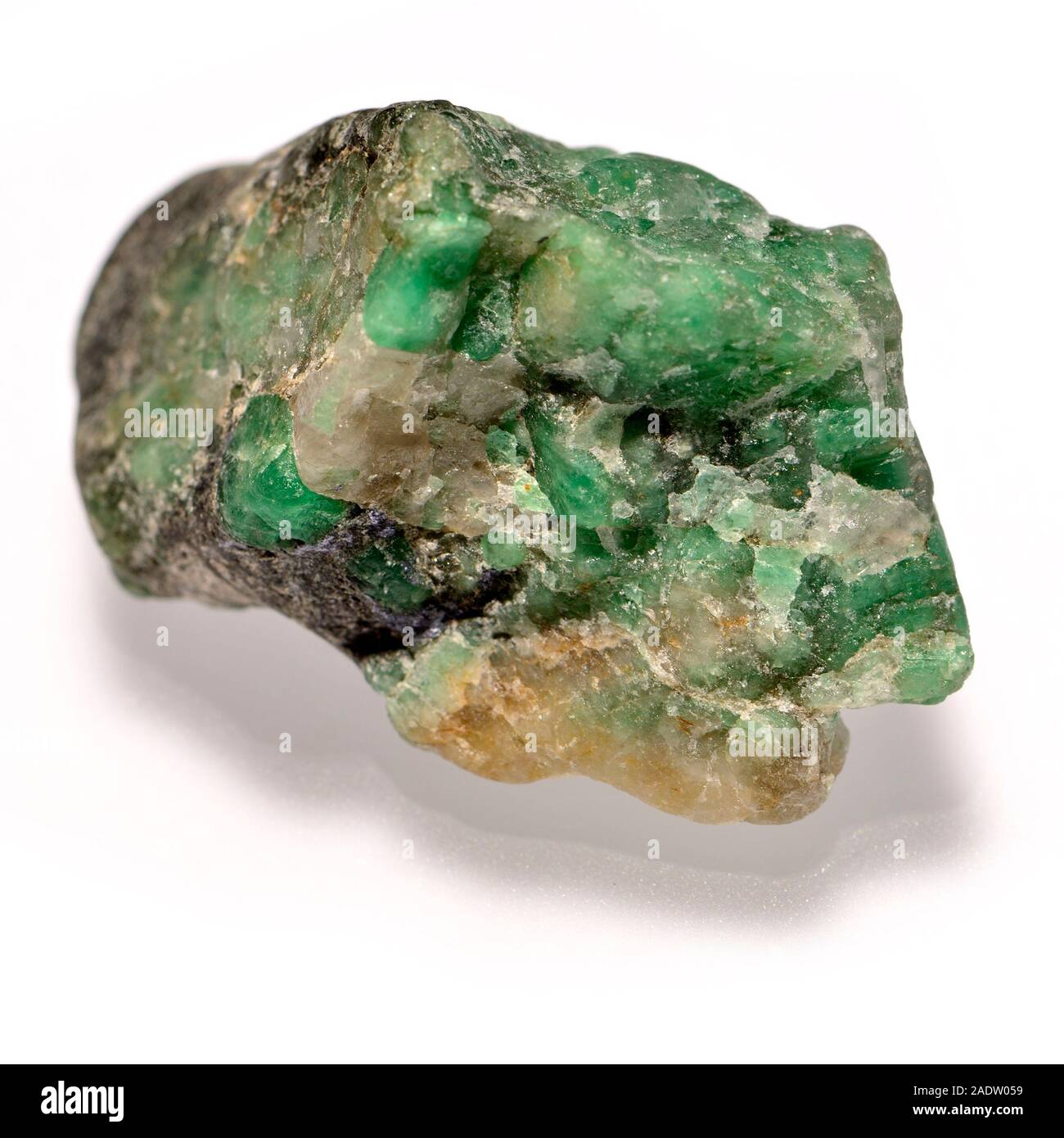 Ruvido smeraldi - berillo verde Foto Stock