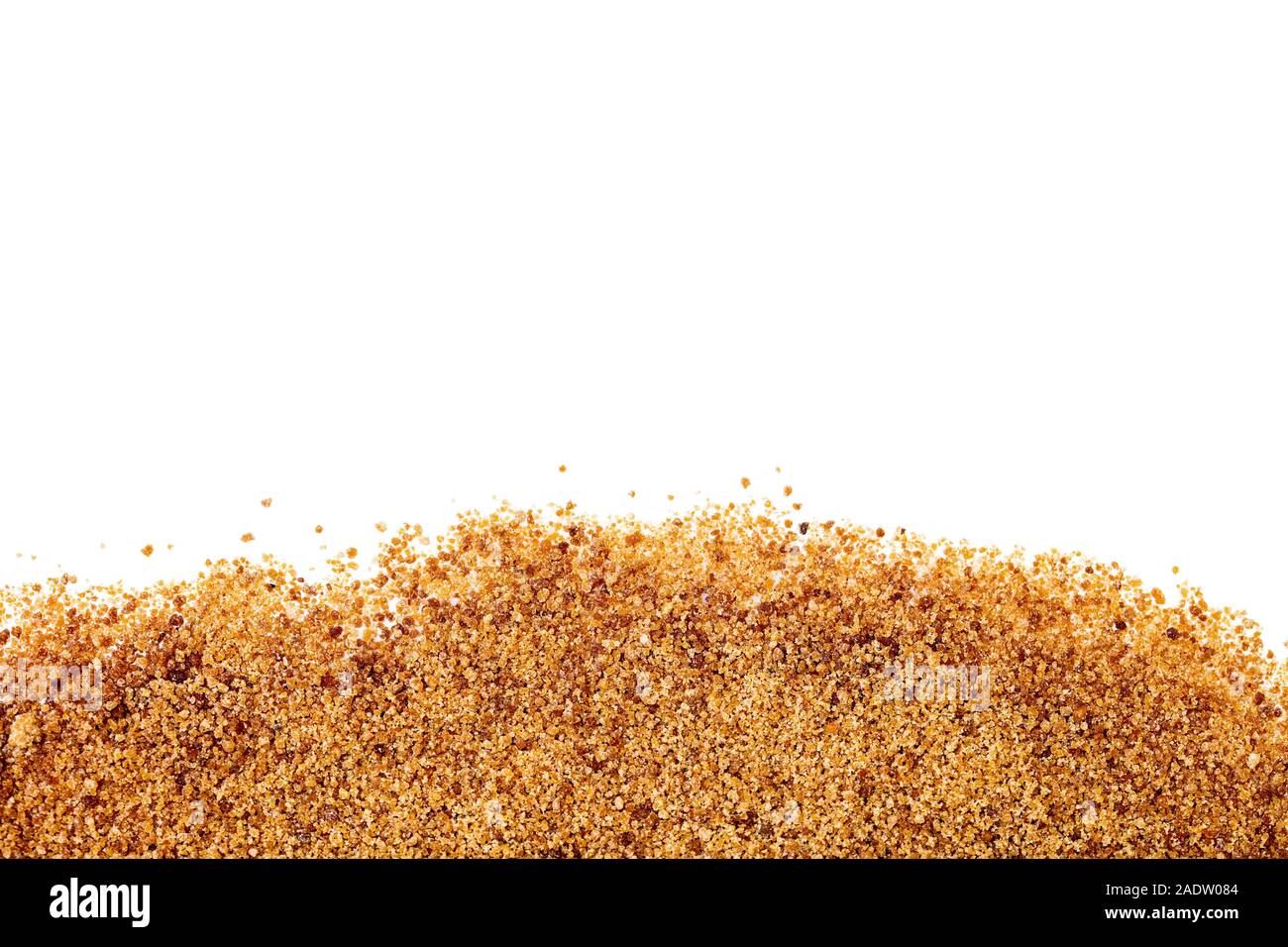 Palma da cocco zucchero su sfondo bianco con copyspace, tropicale dolcificante di trend Foto Stock