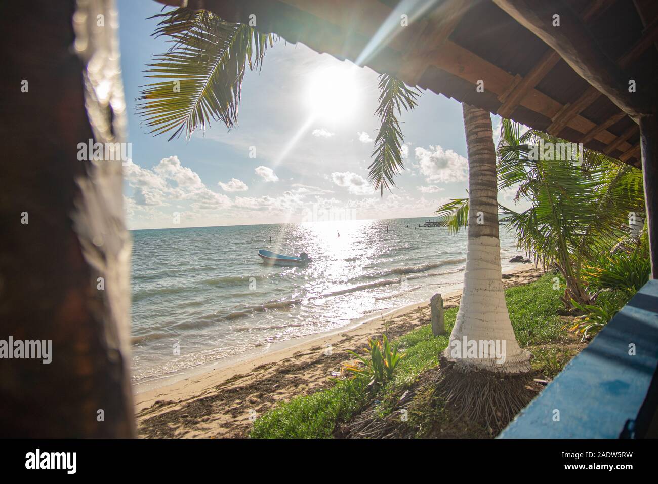 Celeste Beach in Punta Allen al Mar dei Caraibi Foto Stock