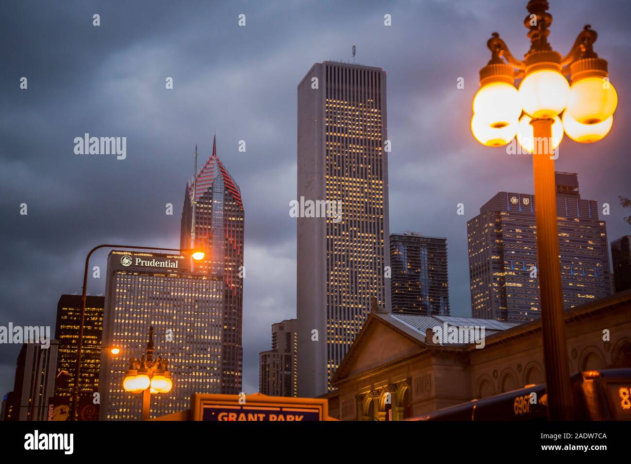 South Michigan Ave, Chicago, Illinois, Stati Uniti d'America Foto Stock