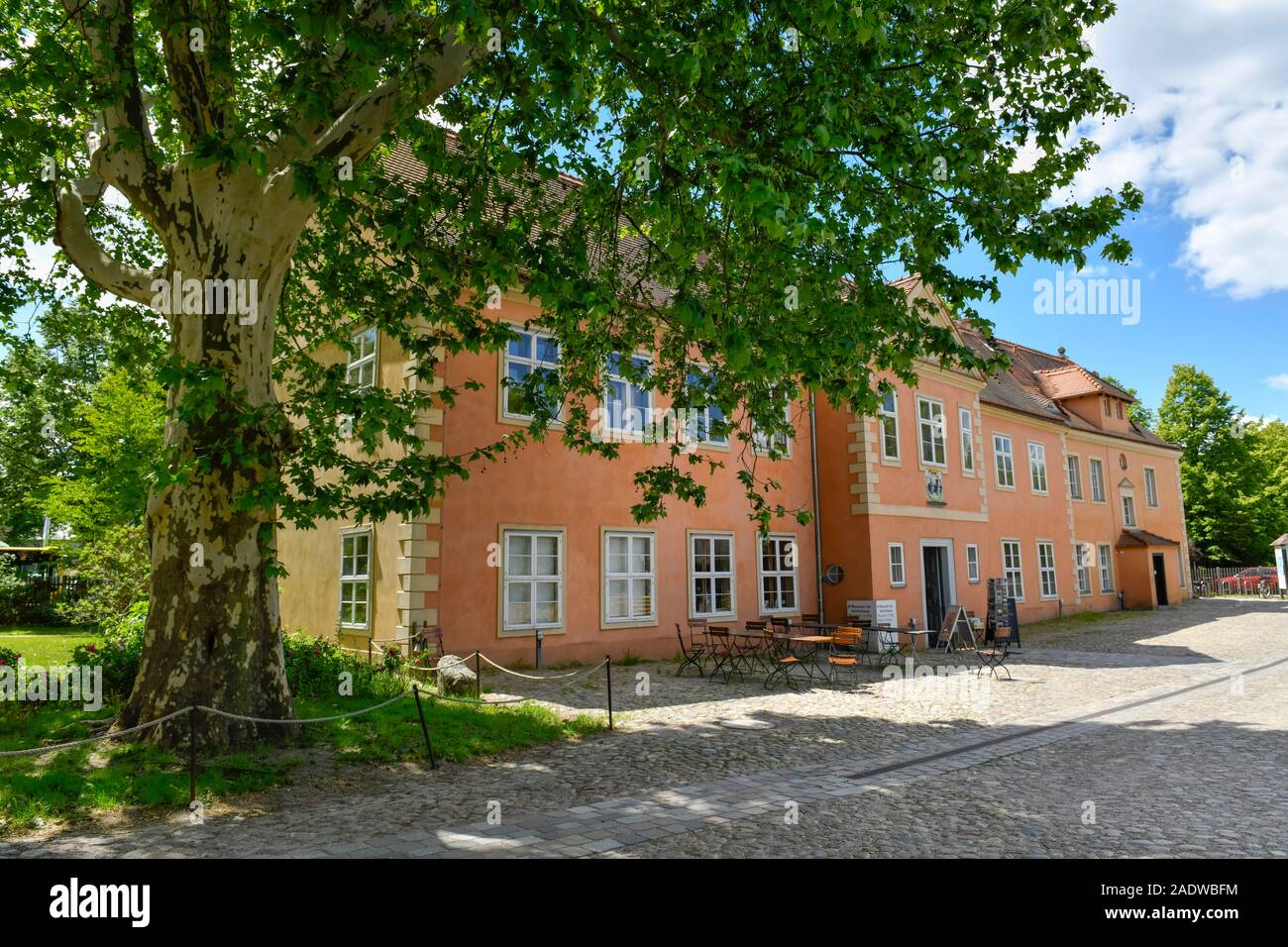 Herrenhaus, Domäne Dahlem, Königin-Luise-Straße, Dahlem, Steglitz-Zehlendorf, Berlino, Deutschland Foto Stock