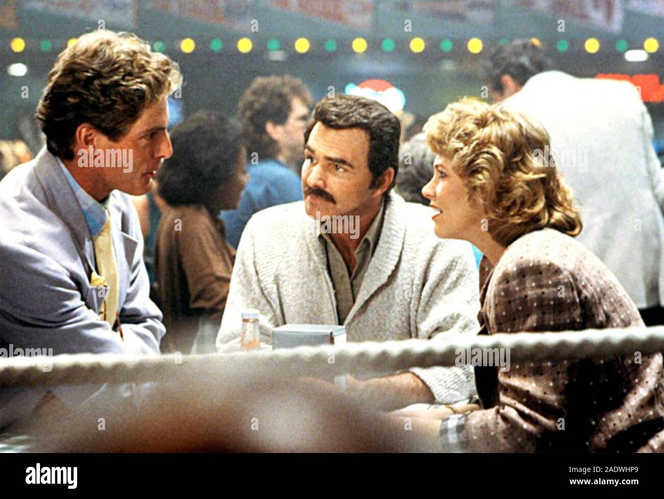 Canali di commutazione 1988 TriStar Pictures film con da sinistra: Christopher Reeve, Burt Reynolds, Kathleen Turner Foto Stock