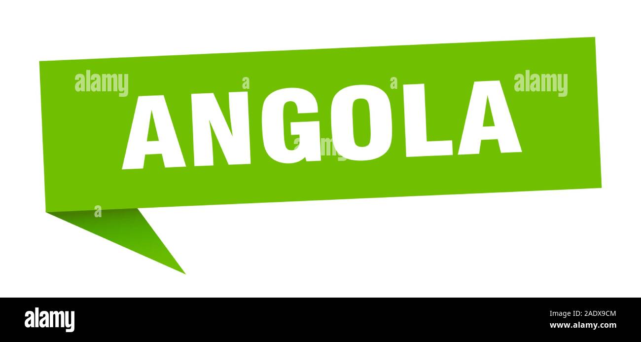 Angola adesivo. Green Angola signpost segno del puntatore Illustrazione Vettoriale