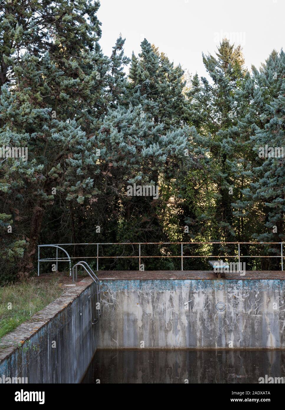 Vecchia piscina in un parco privato Foto Stock