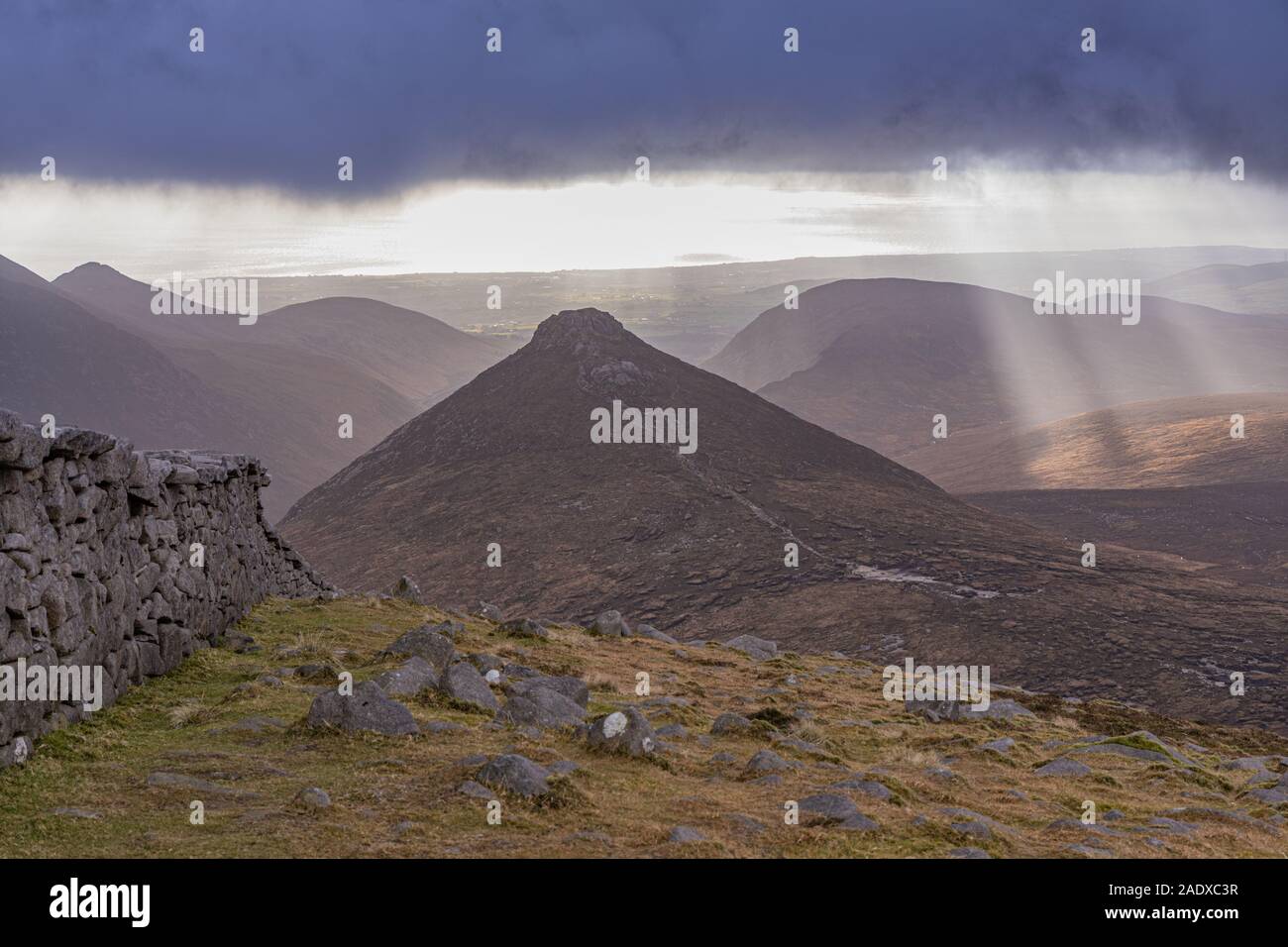 Doan montagna, la Mourne Mountains, County Down, Irlanda del Nord Foto Stock