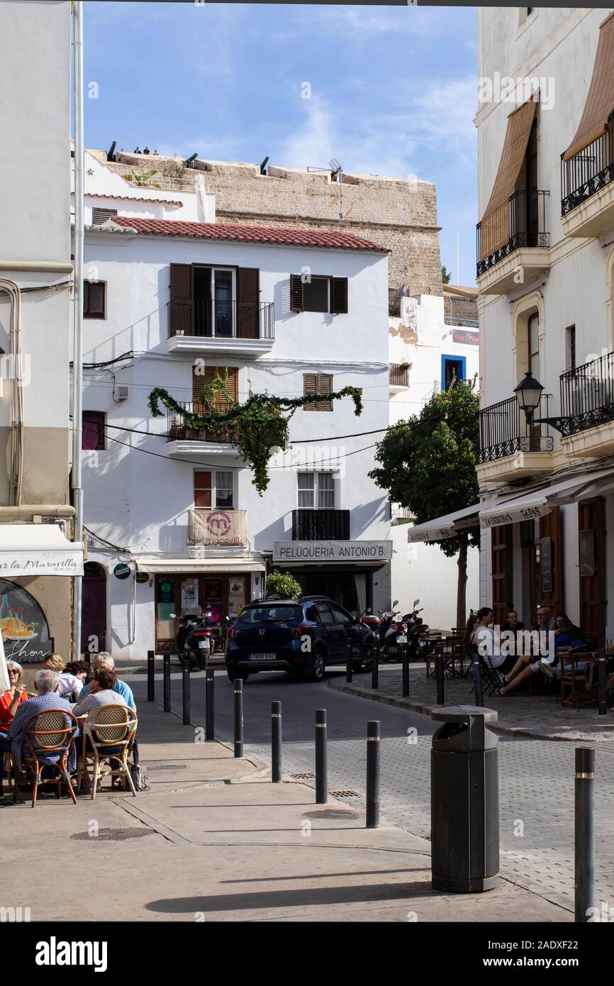 La città vecchia di Ibiza Città in Ibiza, Spagna. Foto Stock