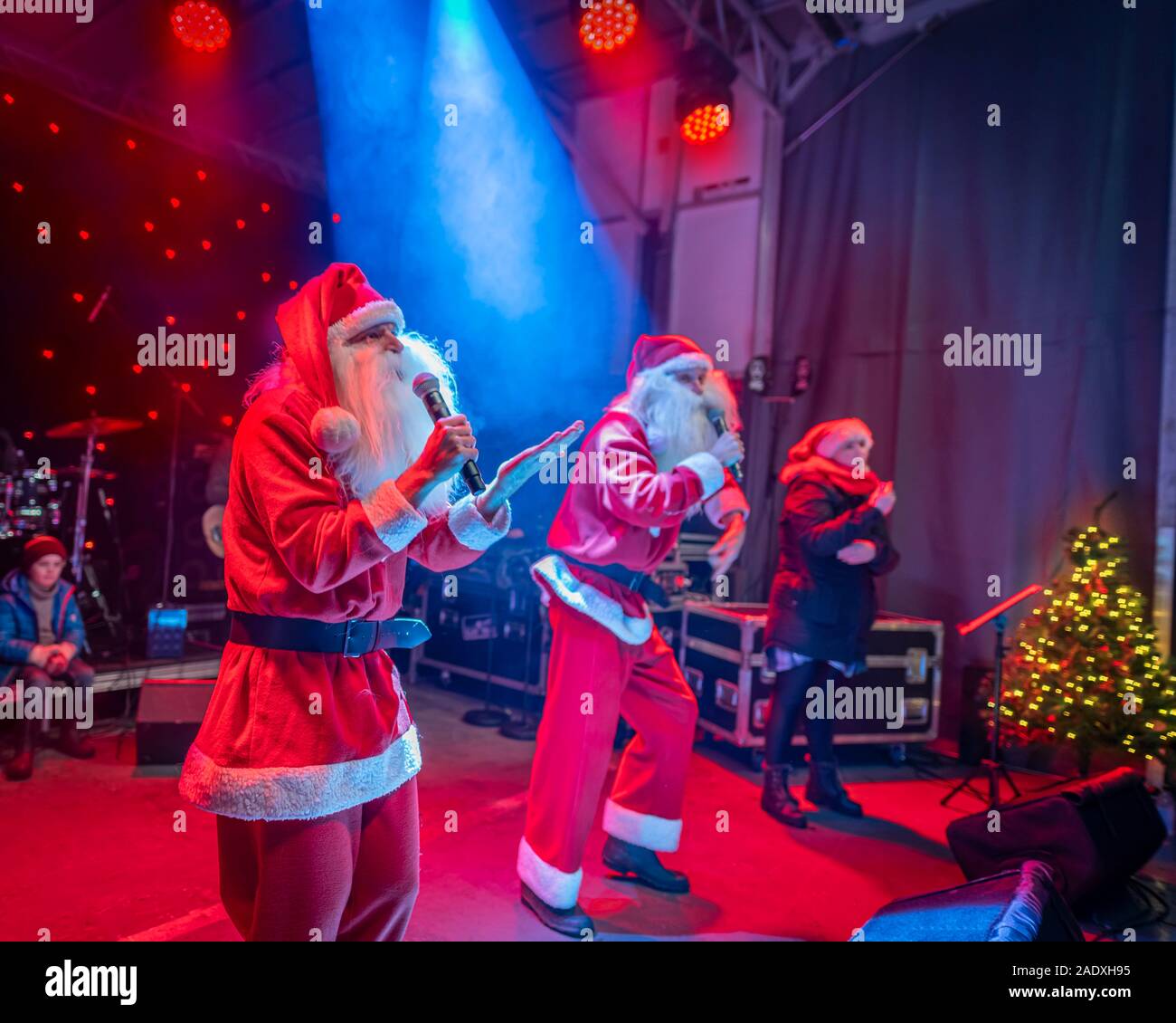 Il tempo di Natale, Reykajvik, Islanda Foto Stock