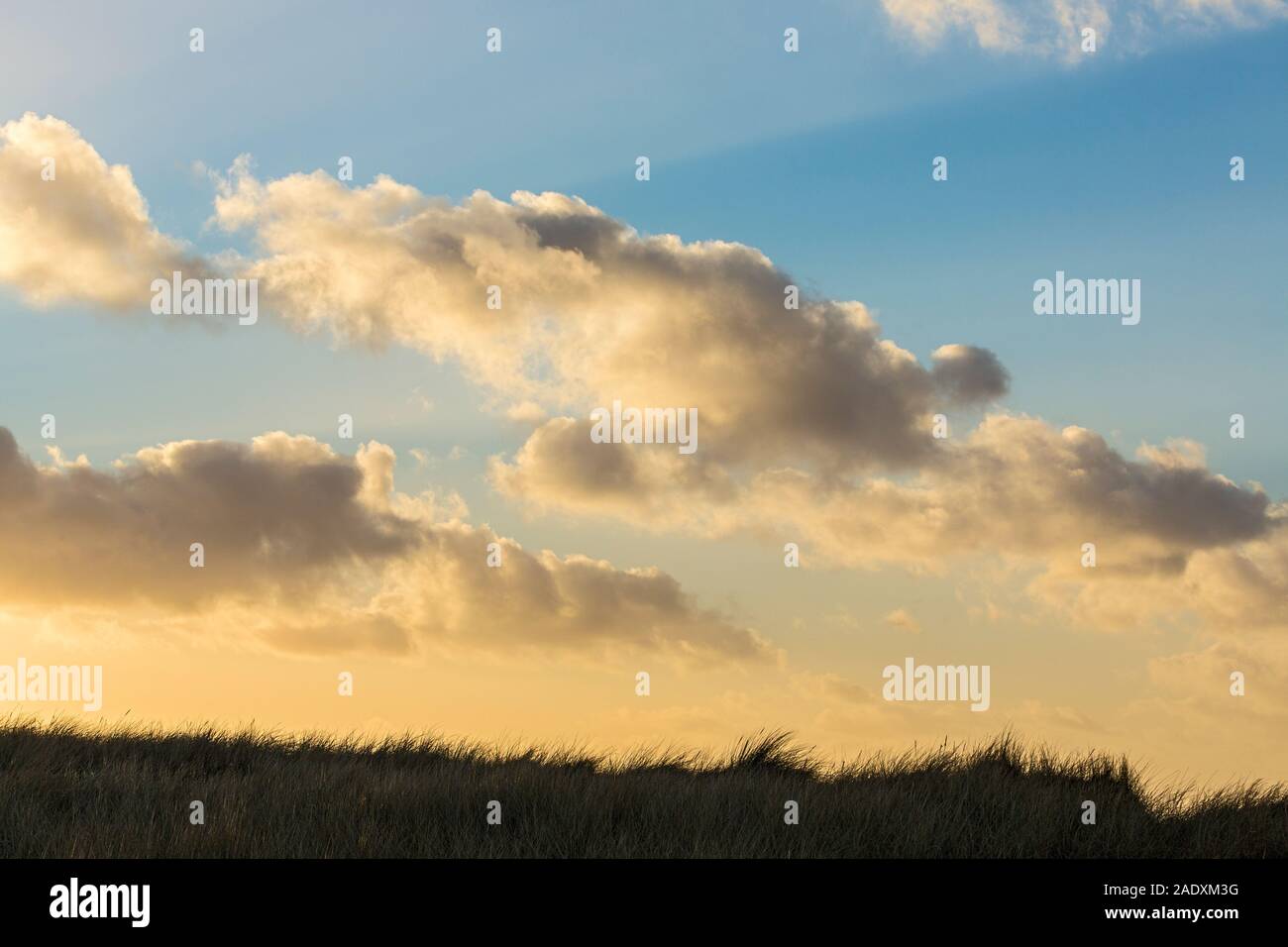 Sylt, Kampen, Rotes Kliff, Wolken, Sonne, dramatisch Foto Stock