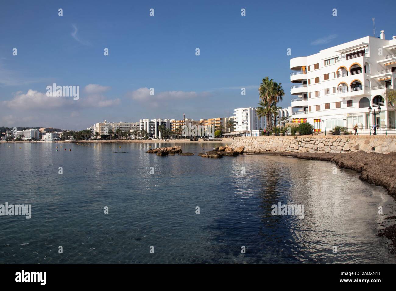 Santa Eularia town, in Ibiza, Spagna Foto Stock