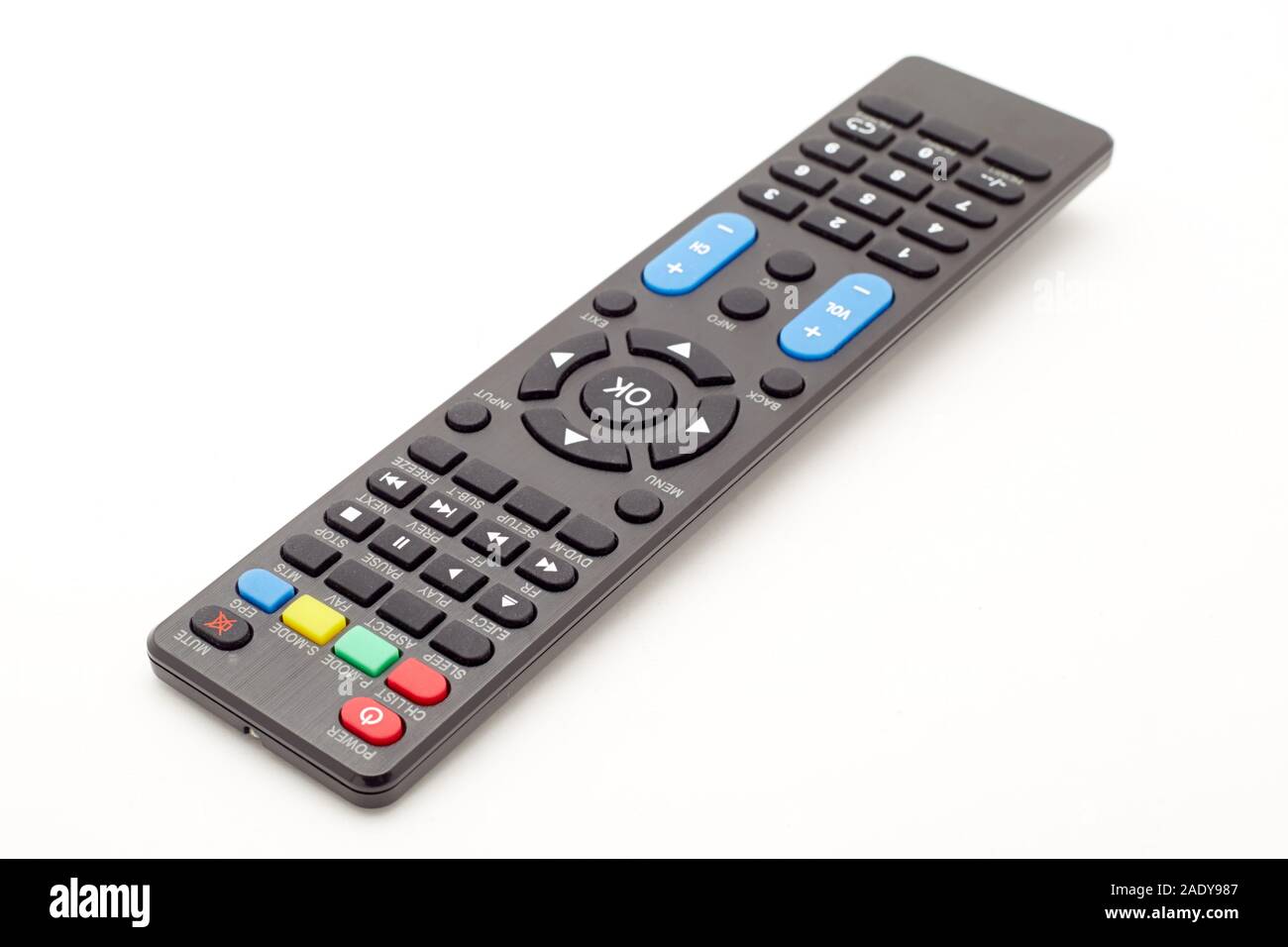 Il telecomando della TV per il servizio di streaming online con pulsanti Foto Stock