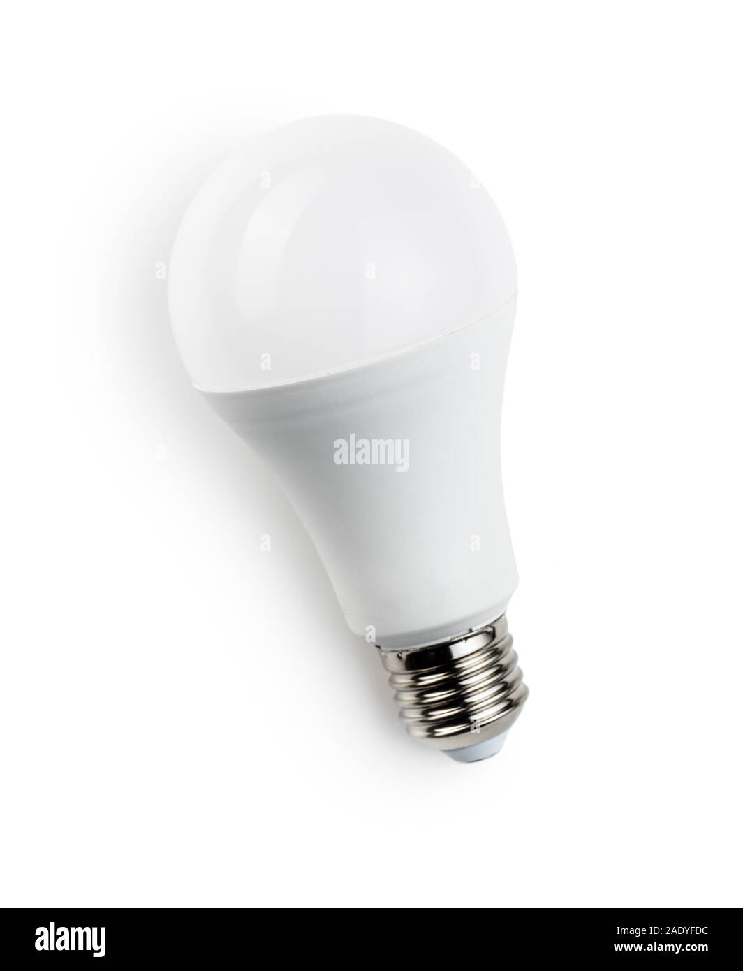 Luce a risparmio energetico la lampadina isolati su sfondo bianco. Luce LED lampadina. Foto Stock
