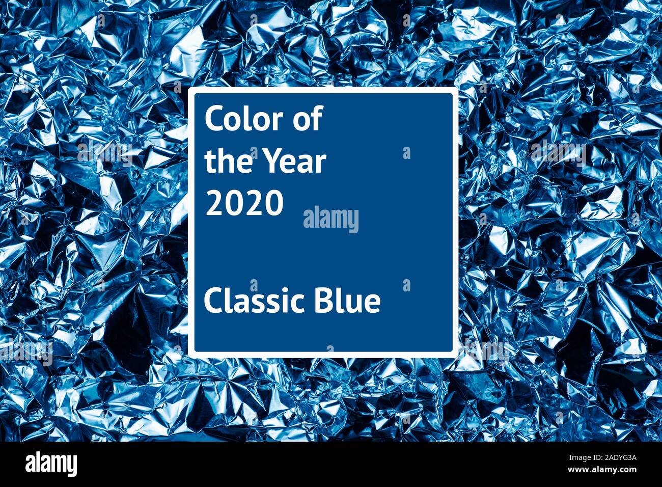 Colore dell'anno 2020 Pantone Classic Blue sfondo Foto Stock