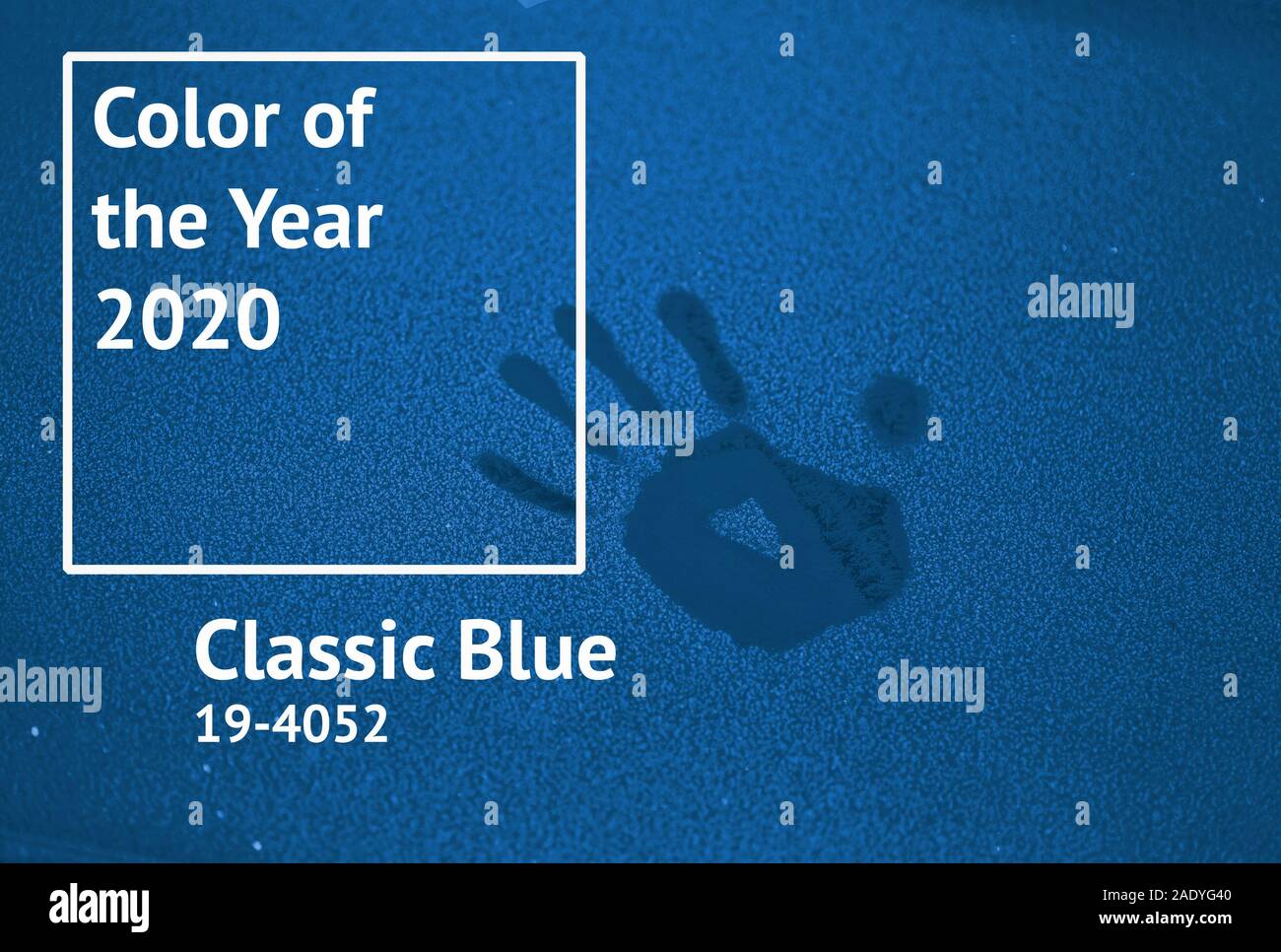 Colore dell'anno 2020 Pantone Classic Blue sfondo Foto Stock