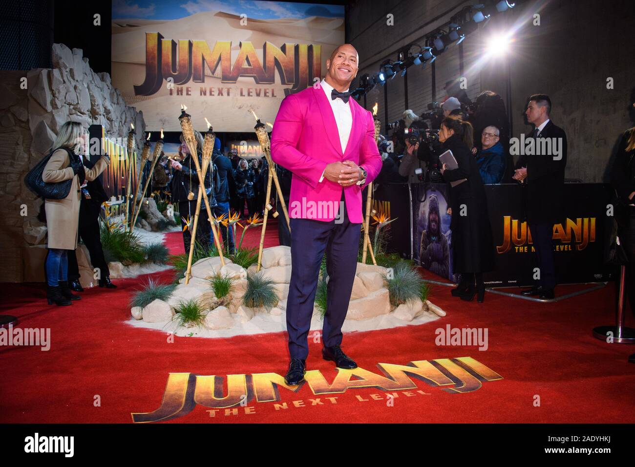 Dwayne Johnson frequentando il Jumanji: il livello successivo UK Premiere detenute al BFI a Waterloo, Londra. Foto Stock