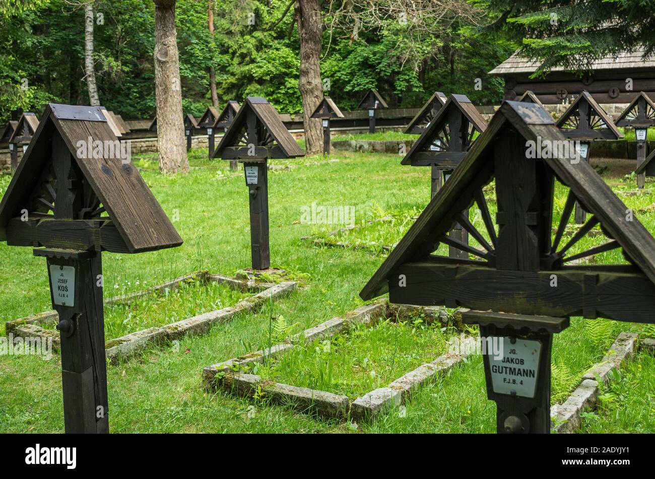 Cimitero di guerra austriaco No. 60 Al Małastowska Pass, da Dusan Jurkovic, Polonia Foto Stock