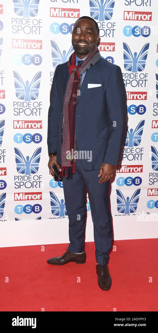 Foto deve essere accreditato ©Alpha premere 079965 05/12/2019 Andy Cole lo specchio orgoglio dello sport Awards 2019 al Grosvenor House Hotel a Londra Foto Stock