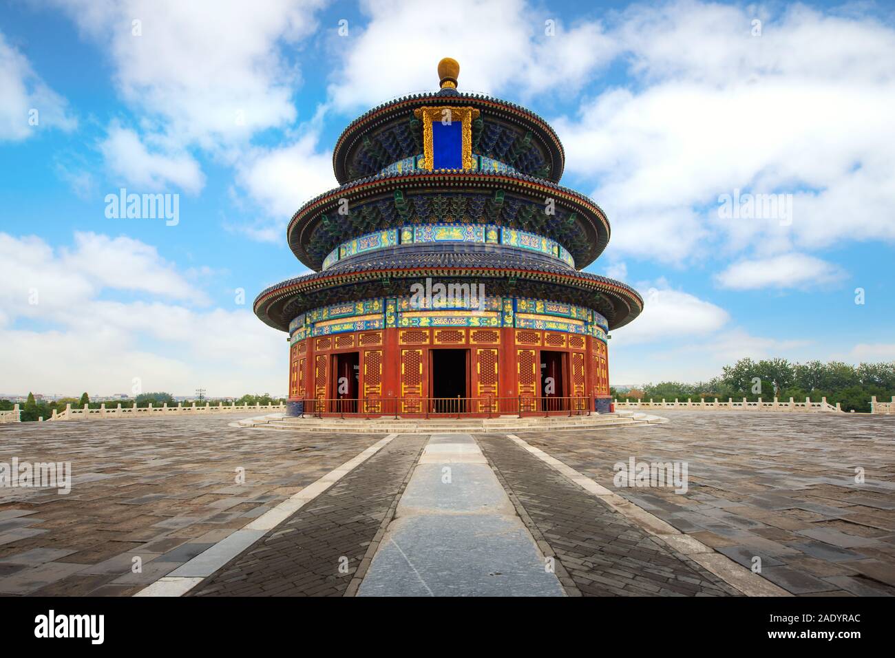 Meraviglioso e fantastico tempio di Pechino - Il Tempio del Cielo a Pechino in Cina. Sala della Preghiera del Buon Raccolto. Asian Tourism, storia edificio, o tradit Foto Stock