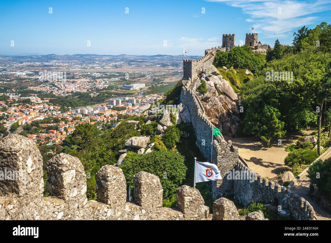 Castello dei Mori a Sintra, Portogallo Foto Stock