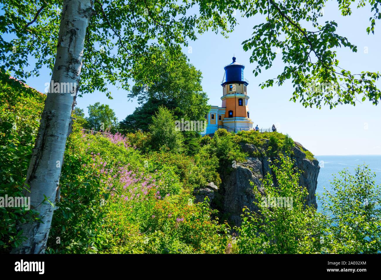 Split Rock Lighthouse è un faro che si trova a sud-ovest della baia di argento, Minnesota, Stati Uniti d'America sulla sponda nord del lago Superior. La struttura è stata progettata Foto Stock