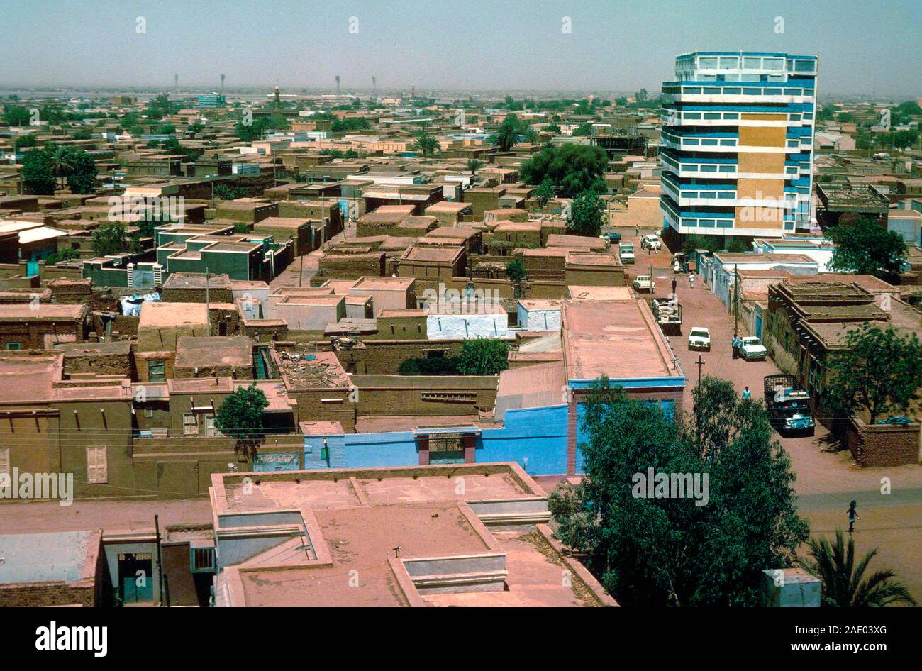 Vista di Omdurman, Sudan, 1980 Foto Stock