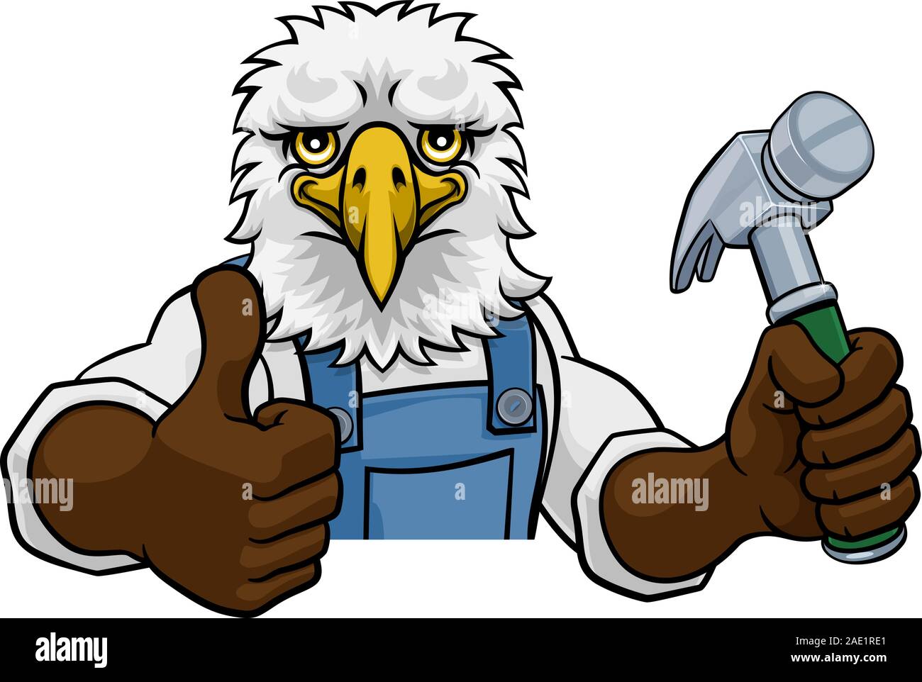 Eagle falegname tuttofare Builder Azienda martello Illustrazione Vettoriale