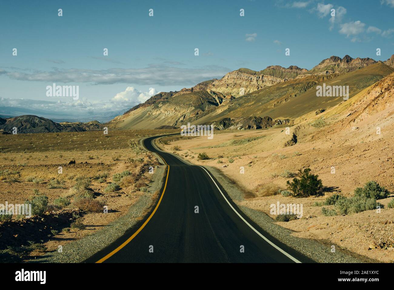 Artista di auto nel Parco Nazionale della Valle della Morte, California, Stati Uniti d'America. Foto Stock