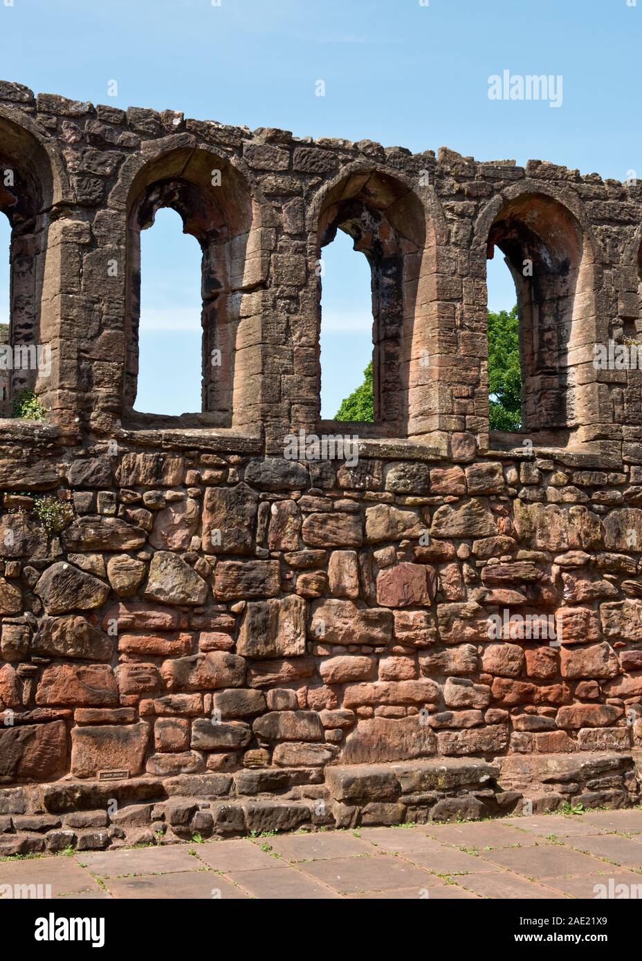 Dettagli architettonici di Bothwell Castle. South Lanarkshire, Scozia Foto Stock