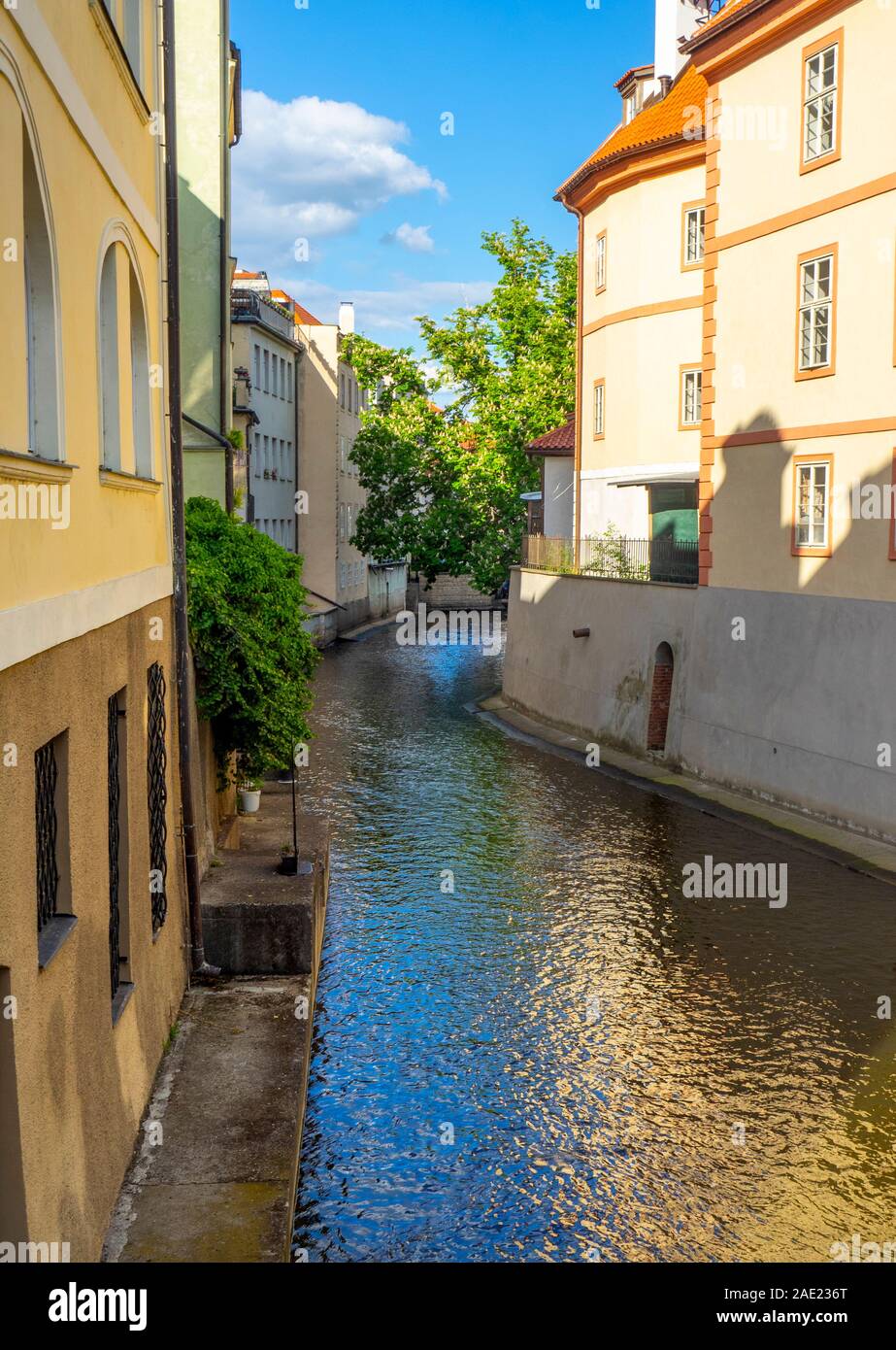 La Čertovka canal Lesser Town Praga Repubblica Ceca. Foto Stock