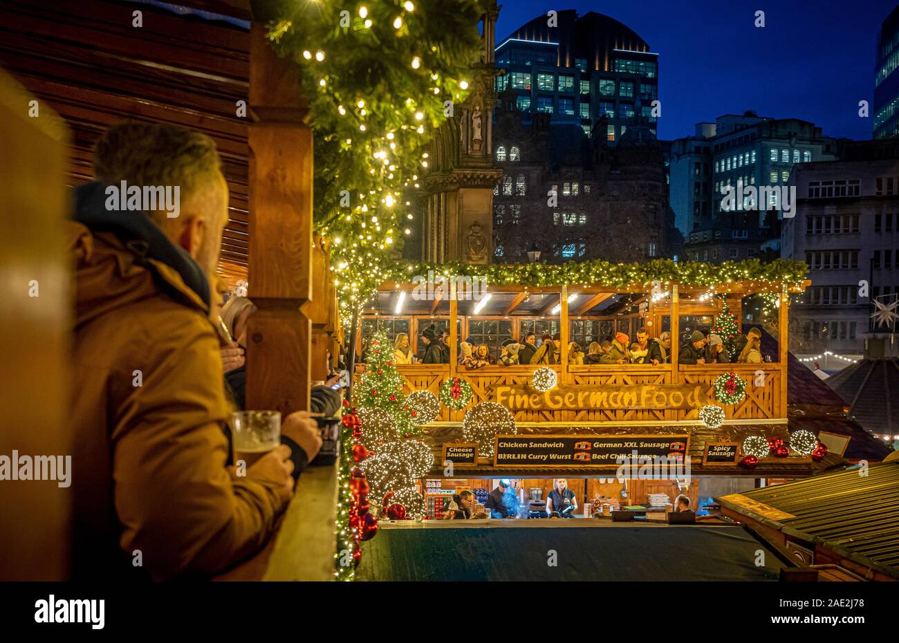 Manchester Mercatino di Natale 2019 Foto Stock